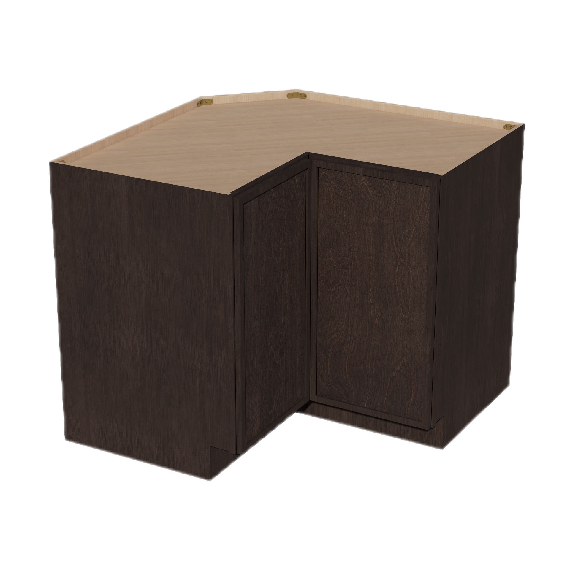 LSB36-SSE  Base Cabinet 2 Door Corner Lazy Susan  - Slim Shaker Style - Espresso   18"x18"W x 34-1/2"H x 24"D