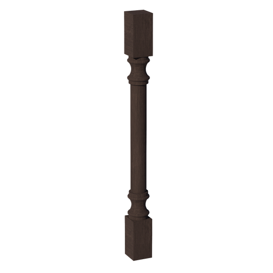 RP336-SSE  Round Roman Pillar - Slim Shaker Style - Espresso   03"W x 36"H x 3"D