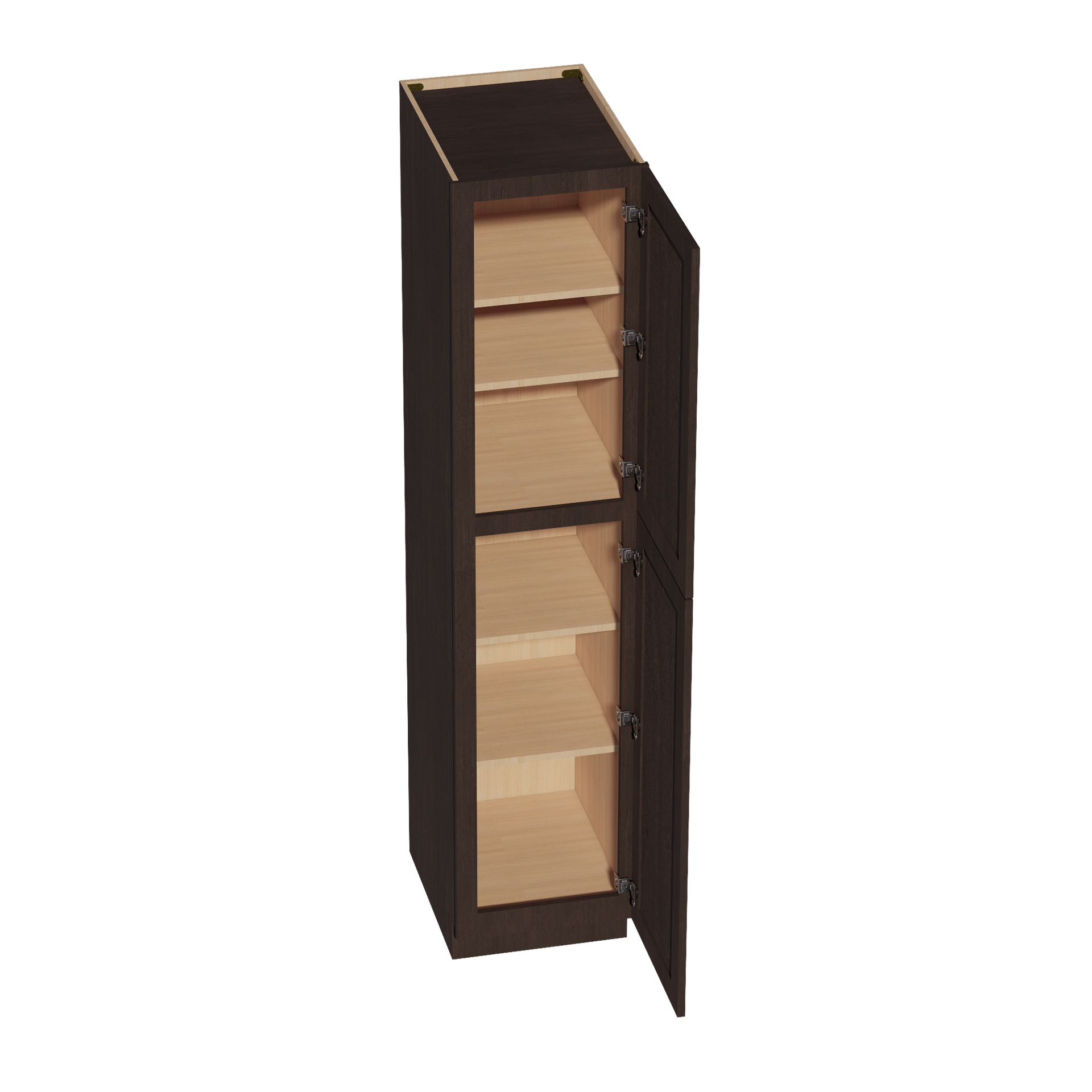 TP1884-SSE: Slim Shaker Espresso 18"W x 84"H x 24"D 2 Doors & 5 Shelves Tall Shelf Pantry Cabinets