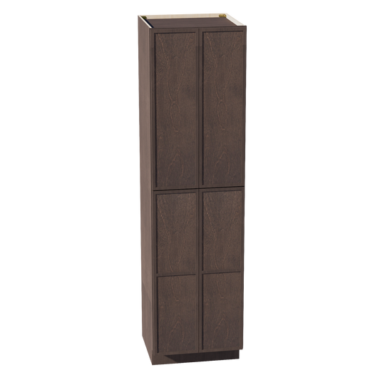 TP2490-SSE  Tall Shelf Pantry Cabinet 4 Door & 6 Sheleves - Slim Shaker Style - Espresso   24" W x 90"H x 24"D