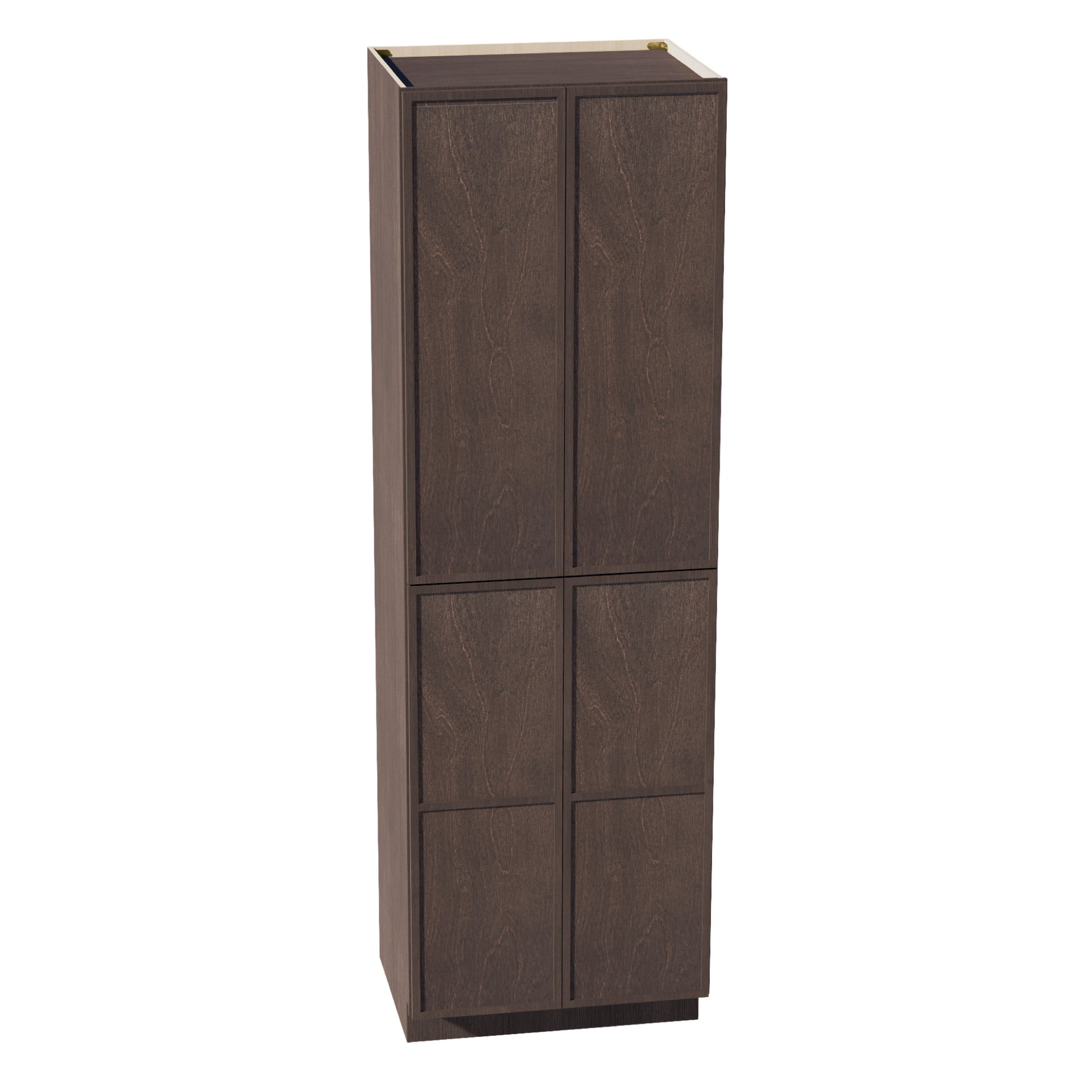 TP2496-SSE  Tall Shelf Pantry Cabinet 4 Door & 6 Sheleves - Slim Shaker Style - Espresso   24" W x 96"H x 24"D