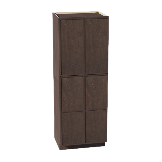 TP3084-SSE  Tall Shelf Pantry Cabinet 2 Door & 6 Sheleves - Slim Shaker Style - Espresso   30" W x 84"H x 24"D