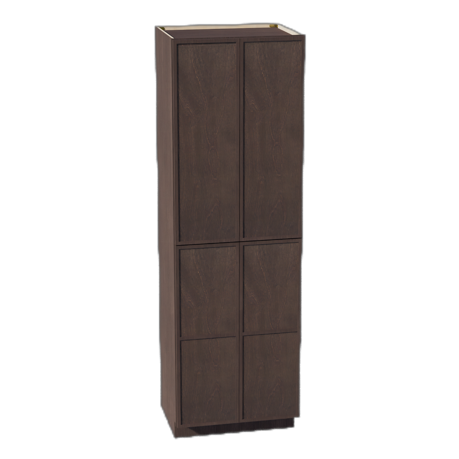 TP3096-SSE  Tall Shelf Pantry Cabinet 2 Door & 6 Sheleves - Slim Shaker Style - Espresso   30" W x 96"H x 24"D