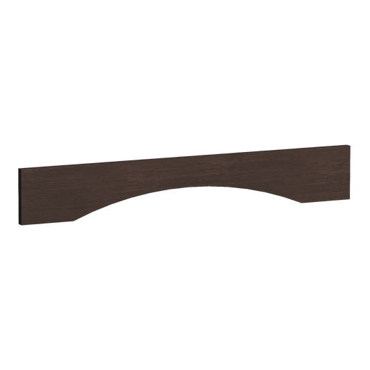 VAR36-SSE  Arched Valance - Slim Shaker Style - Espresso   36"W x 5-1/2"H x
