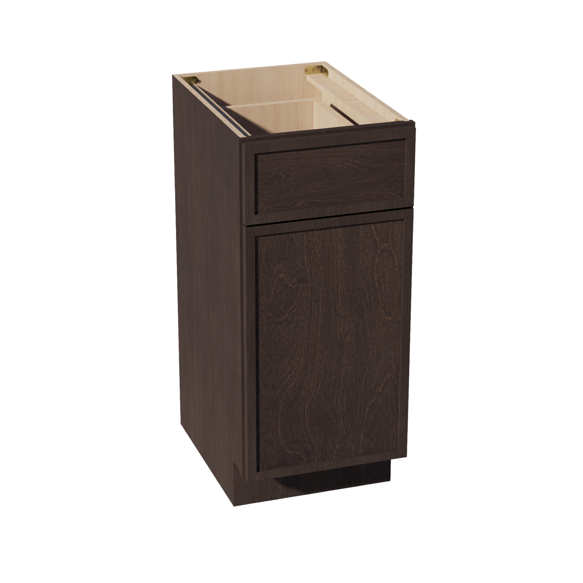 VB1521-SSE  Vanity Base Cabinet 1 Door & 1 Drawer - Slim Shaker Style - Espresso   15"W x 34-1/2"H x 24"D