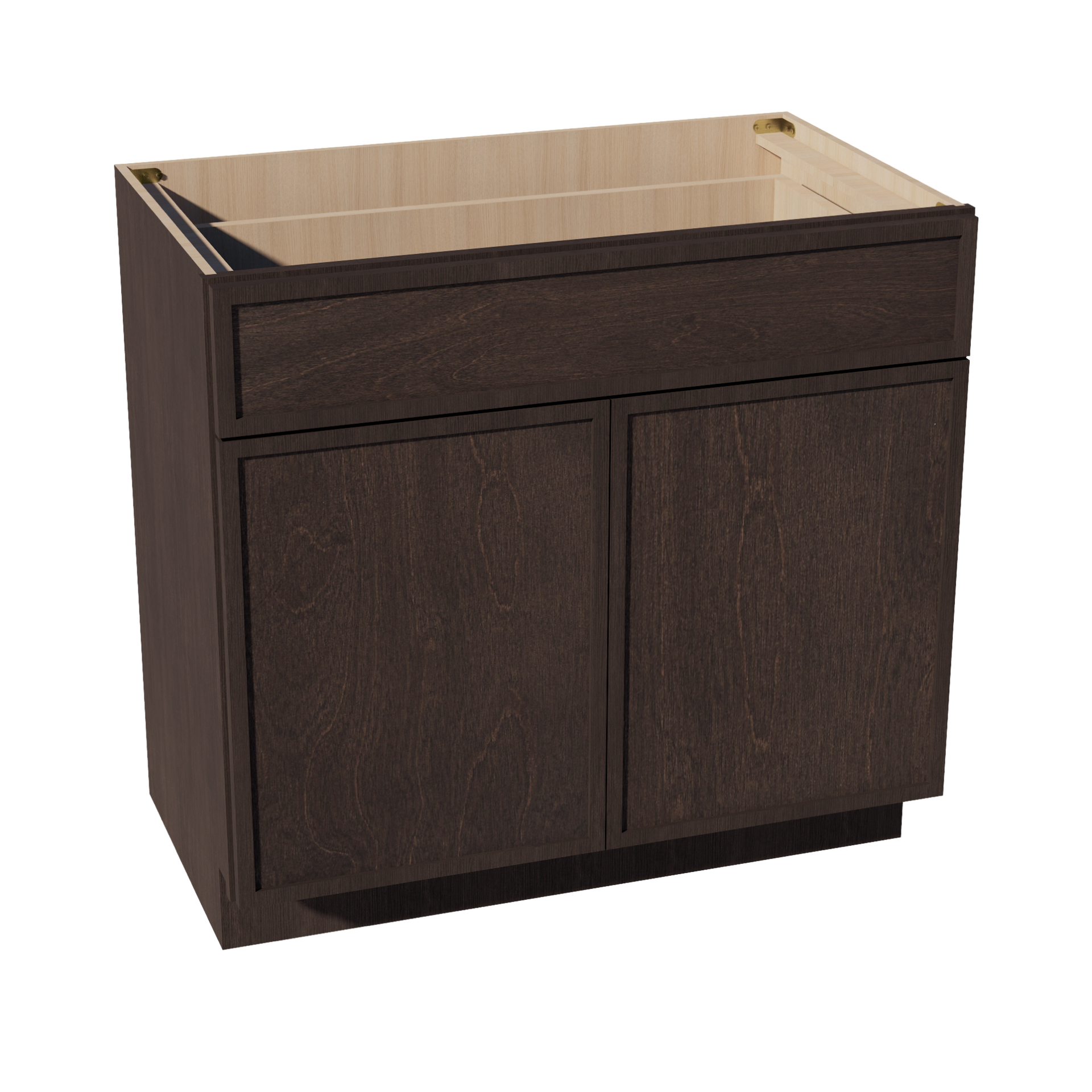 VB3621-SSE  Vanity Base Cabinet 2 Doors & 1 Drawer - Slim Shaker Style - Espresso   36"W x 34-1/2"H x 24"D