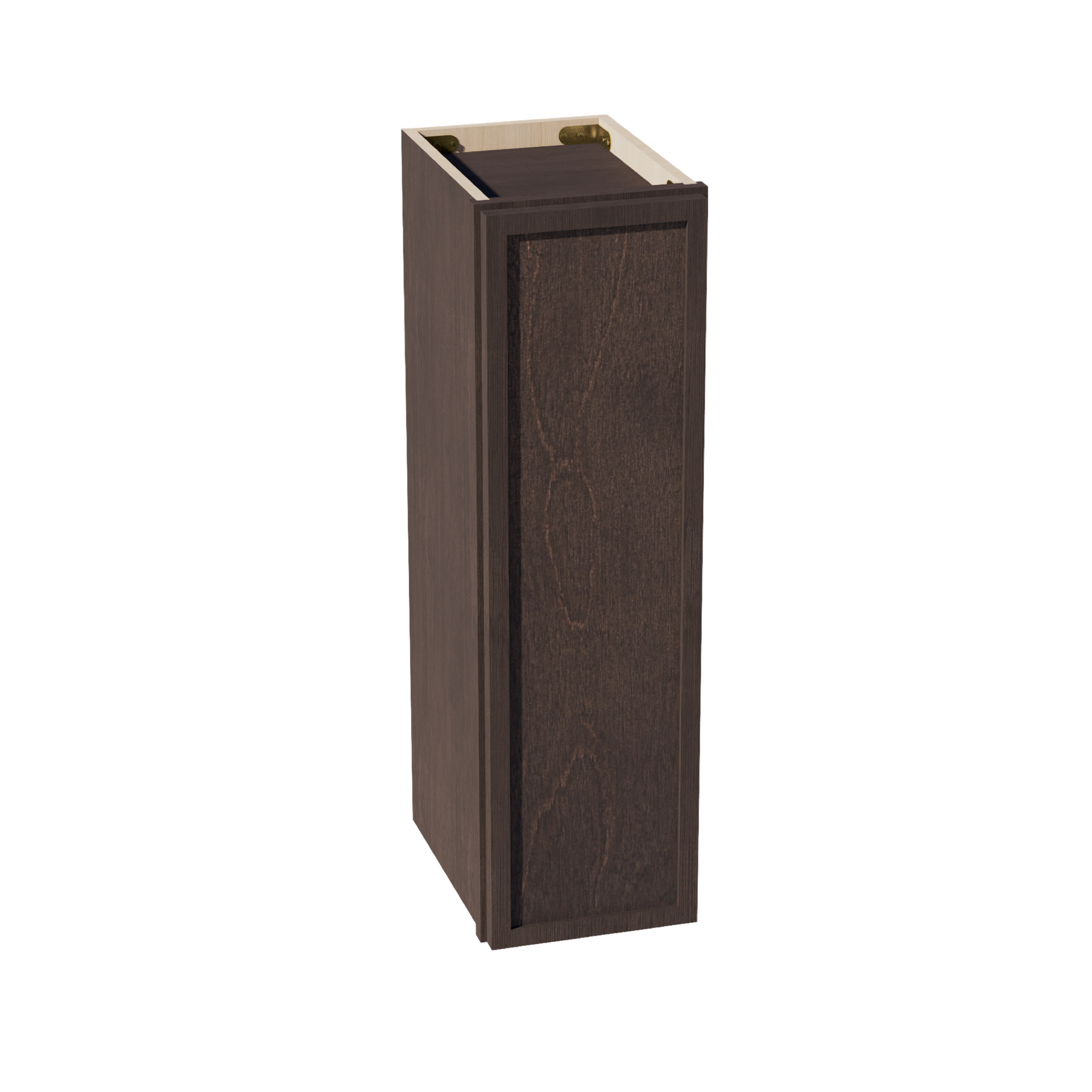 W0930-SSE  Wall Cabinet 1 Door & 2 Shelves - Slim Shaker Style - Espresso   09"W x 30"H x 12"D
