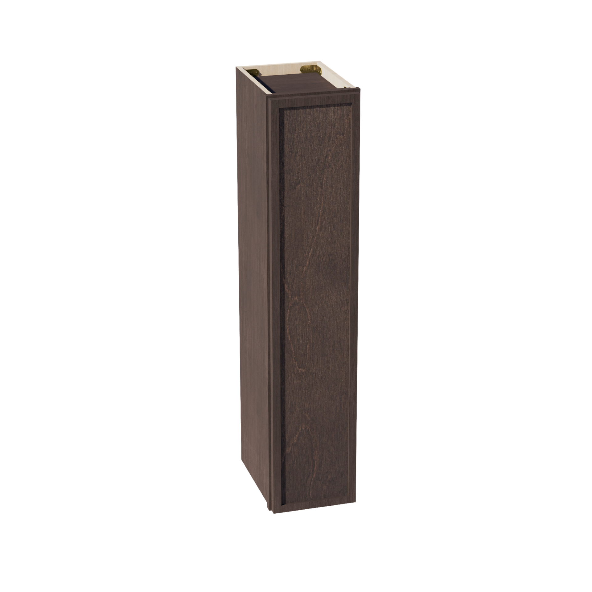 W0942-SSE  Wall Cabinet 1 Door & 2 Shelves - Slim Shaker Style - Espresso   09"W x 42"H x 12"D