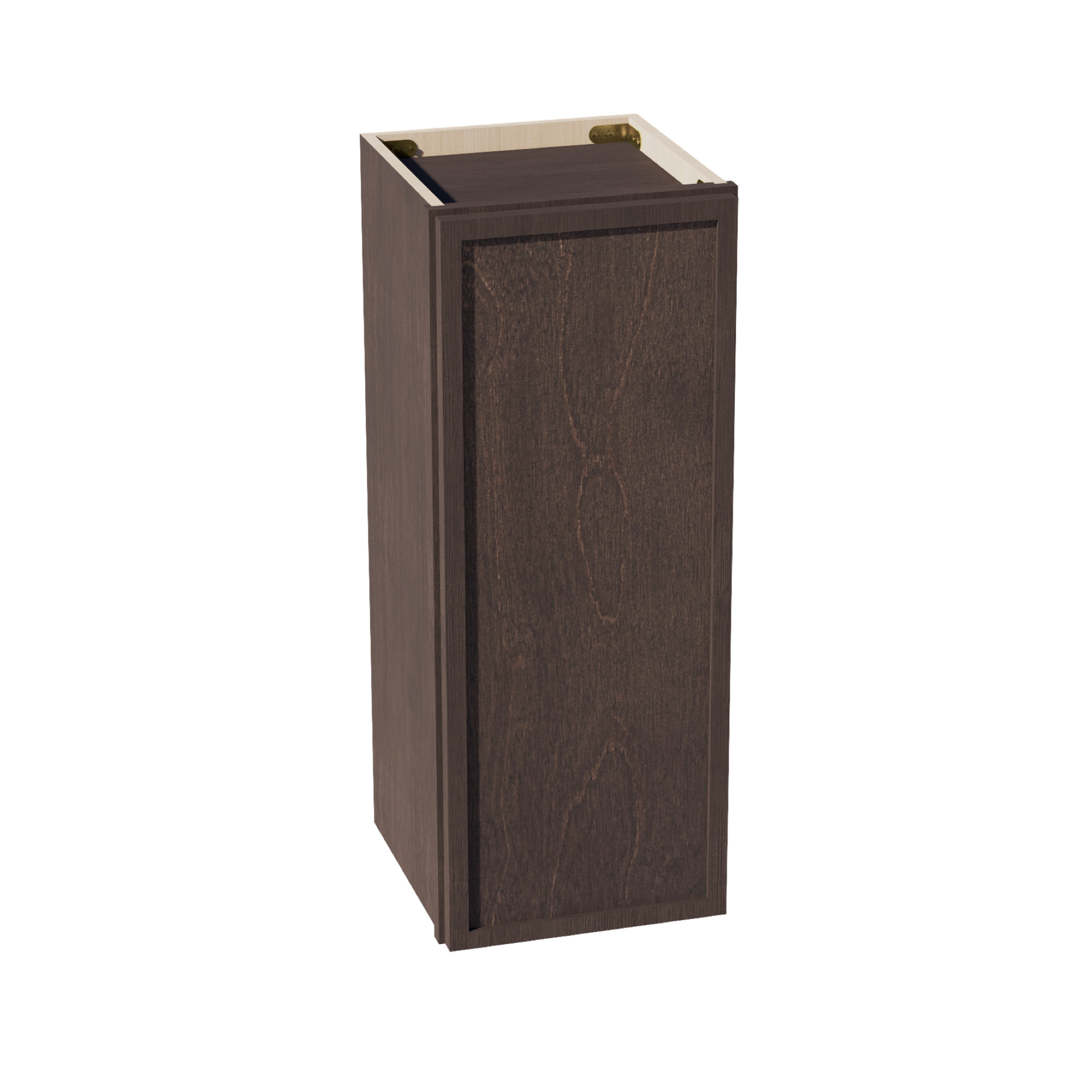 W1230-SSE  Wall Cabinet 1 Door & 2 Shelves - Slim Shaker Style - Espresso   12"W x 30"H x 12"D