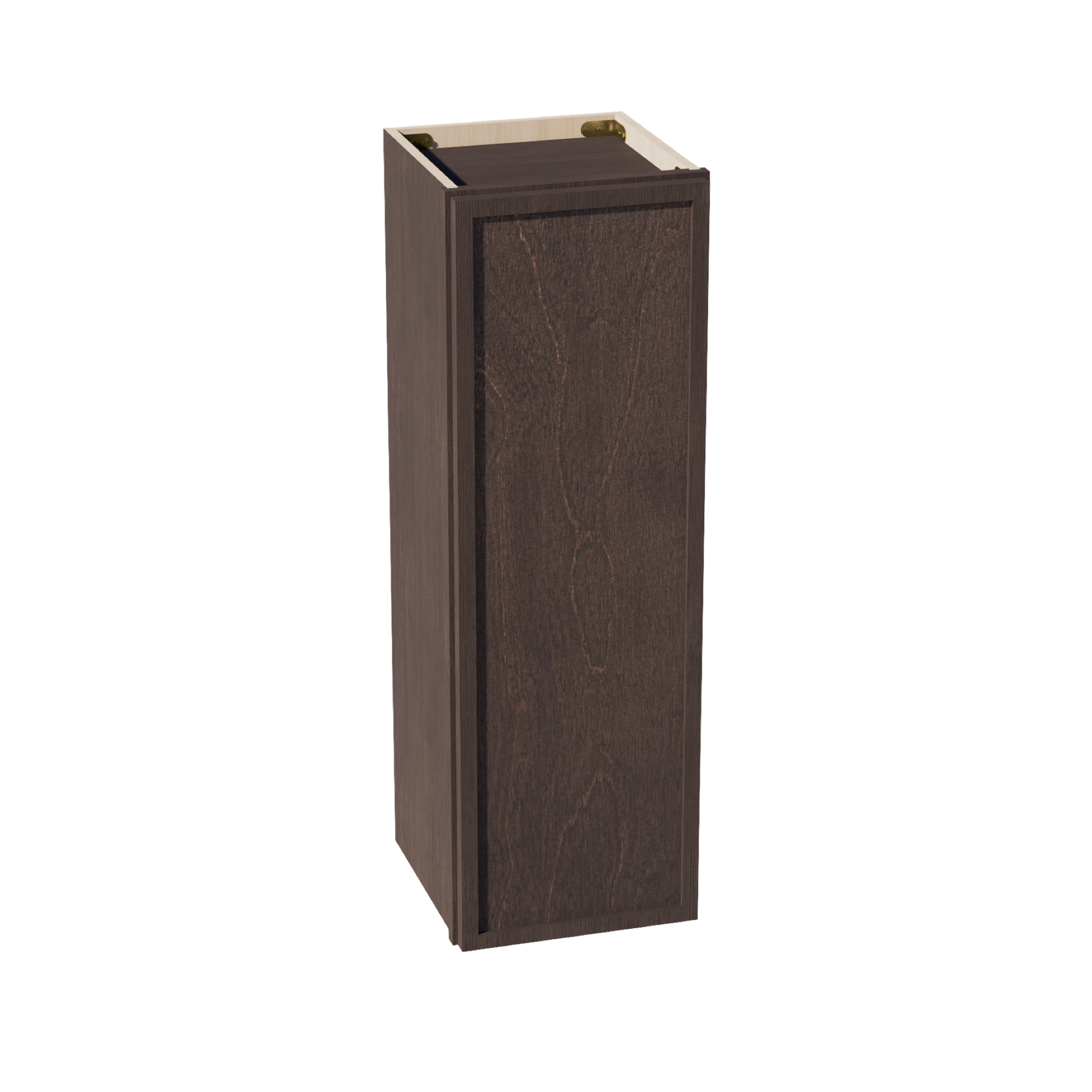 W1236-SSE  Wall Cabinet 1 Door & 2 Shelves - Slim Shaker Style - Espresso   12"W x 36"H x 12"D