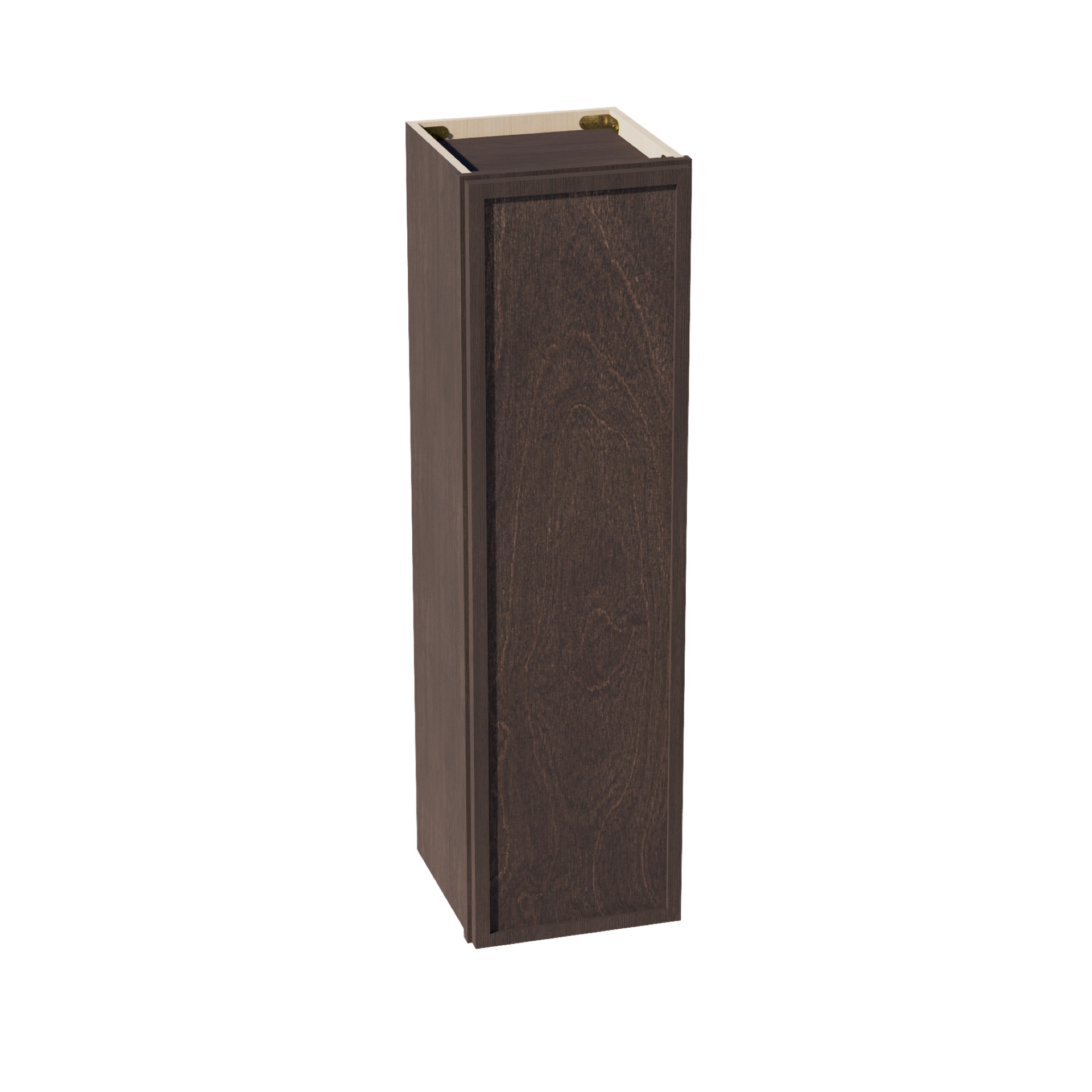 W1242-SSE  Wall Cabinet 1 Door & 2 Shelves - Slim Shaker Style - Espresso   12"W x 42"H x 12"D