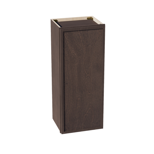 W1536-SSE  Wall Cabinet 1 Door & 2 Shelves - Slim Shaker Style - Espresso   15"W x 36"H x 12"D