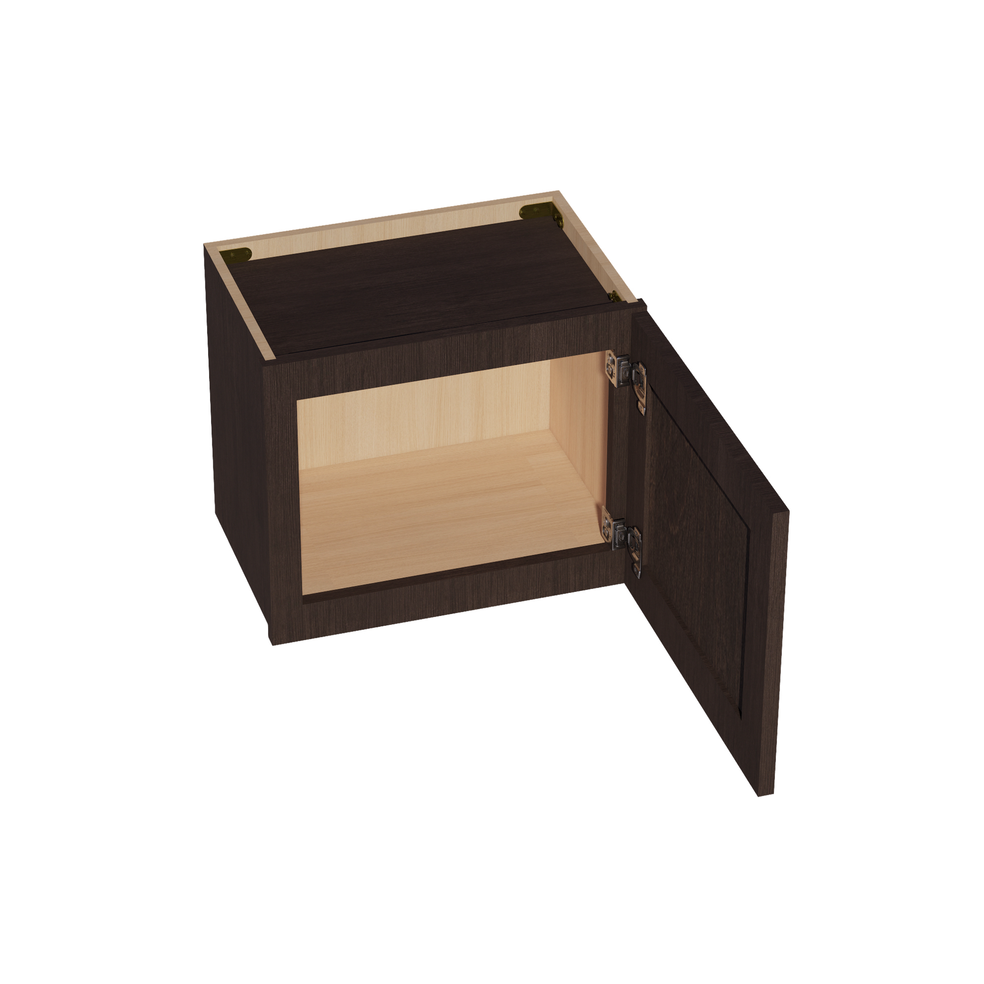 W1815-SSE  Wall Cabinet 1 Door & 2 Shelves - Slim Shaker Style - Espresso   18"W x 15"H x 12"D