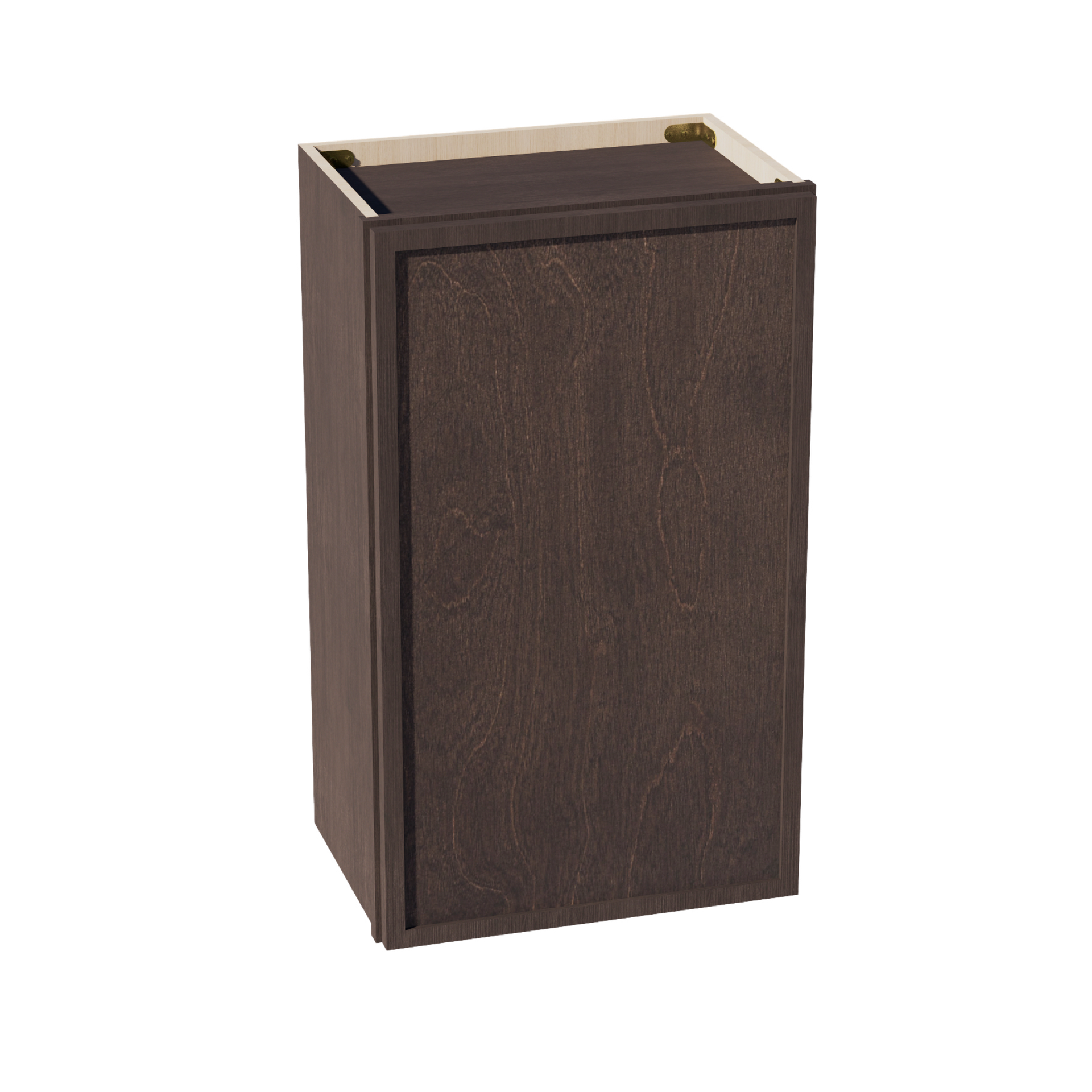 W1830-SSE  Wall Cabinet 1 Door & 2 Shelves - Slim Shaker Style - Espresso   18"W x 30"H x 12"D