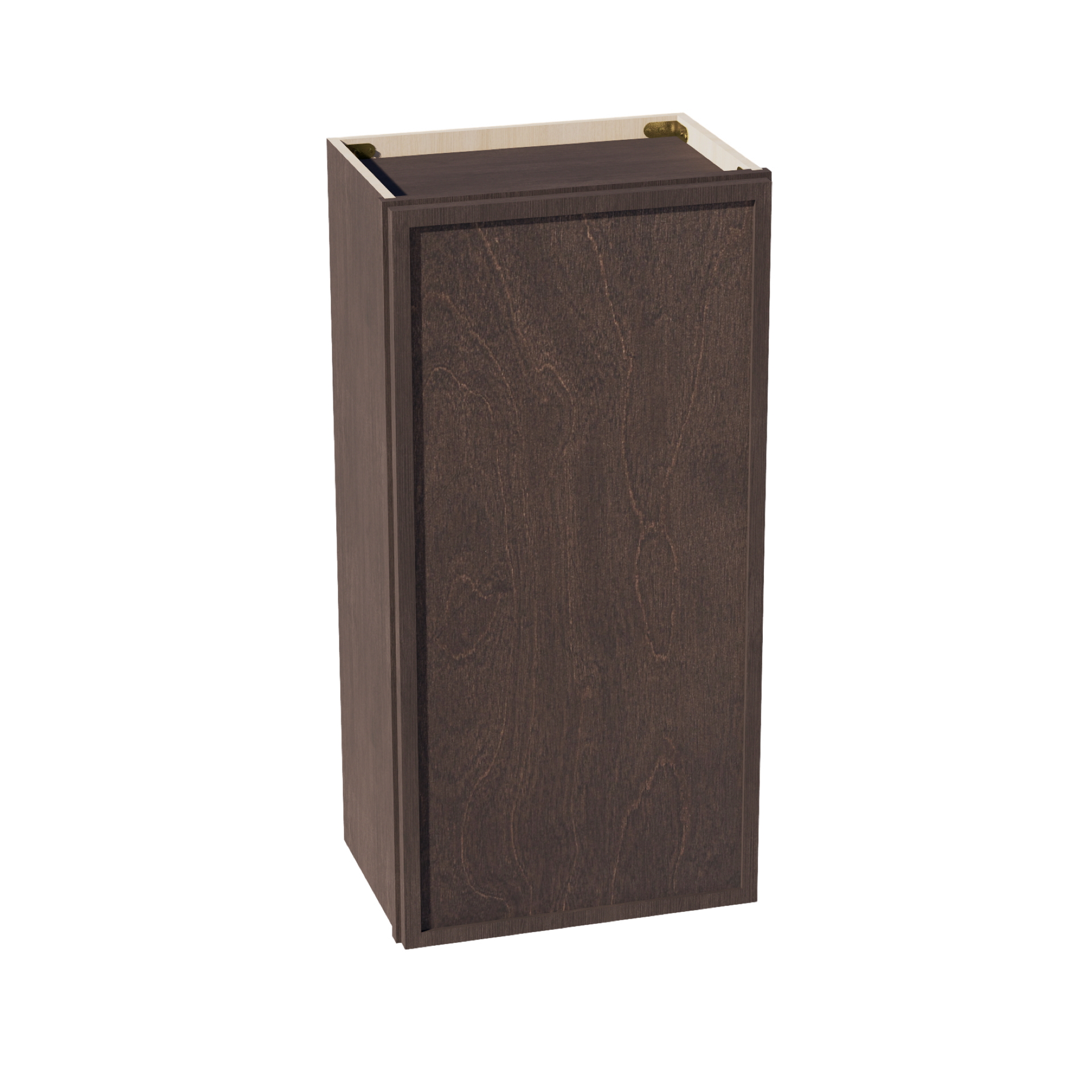 W1836-SSE  Wall Cabinet 1 Door & 2 Shelves - Slim Shaker Style - Espresso   18"W x 36"H x 12"D