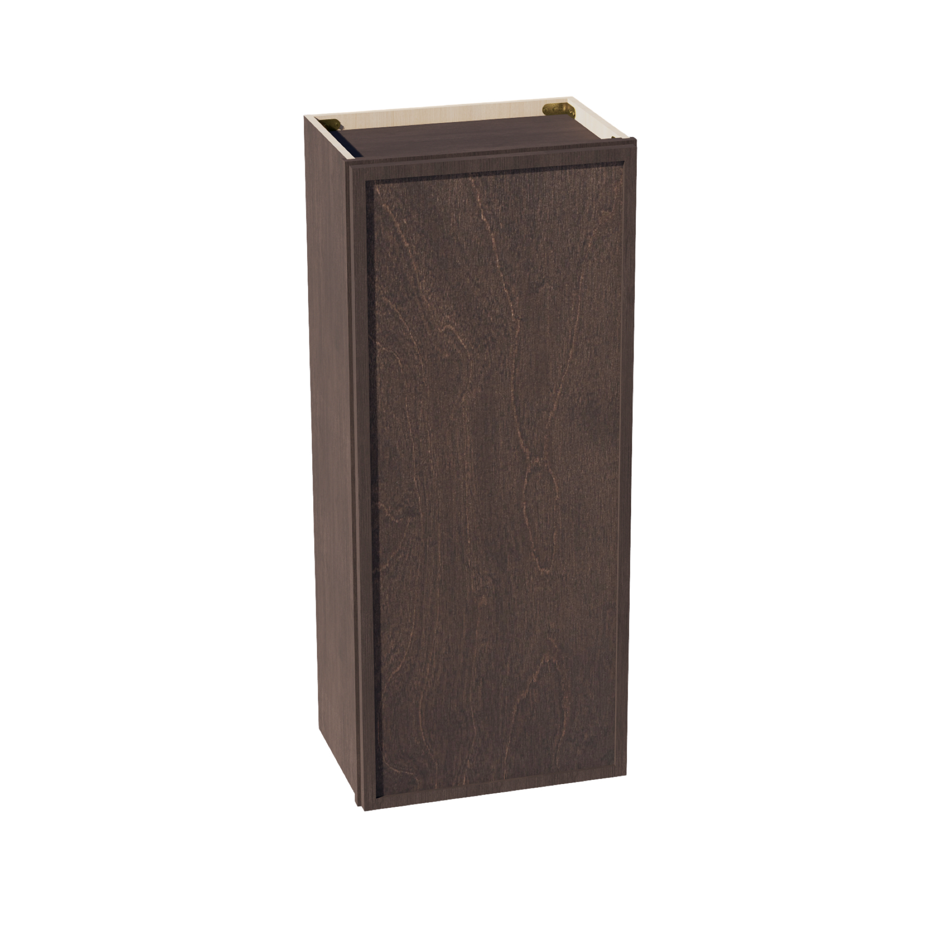 W1842-SSE  Wall Cabinet 1 Door & 2 Shelves - Slim Shaker Style - Espresso   18"W x 42"H x 12"D