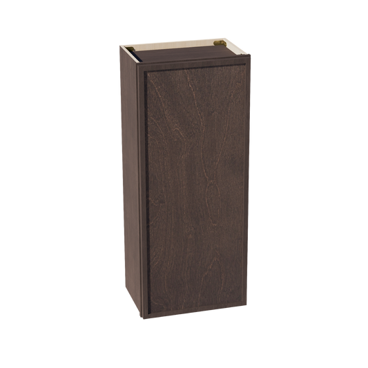 W1842-SSE  Wall Cabinet 1 Door & 2 Shelves - Slim Shaker Style - Espresso   18"W x 42"H x 12"D