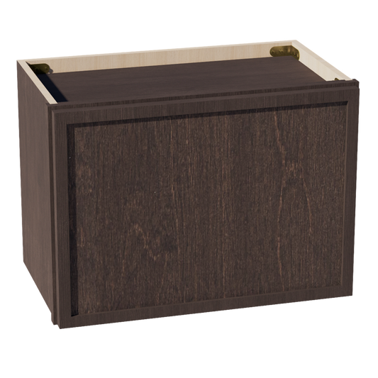 W2115-SSE  Wall Cabinet 1 Door & 2 Shelves - Slim Shaker Style - Espresso   21"W x 15"H x 12"D