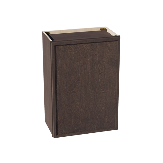 W2130-SSE  Wall Cabinet 1 Door & 2 Shelves - Slim Shaker Style - Espresso   21"W x 30"H x 12"D