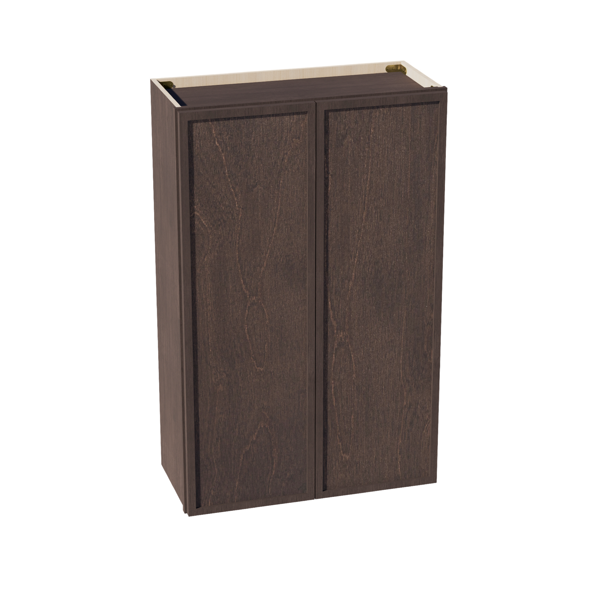 W2742-SSE  Wall Cabinet 2 Doors & 2 Shelves - Slim Shaker Style - Espresso   27"W x 42"H x 12"D
