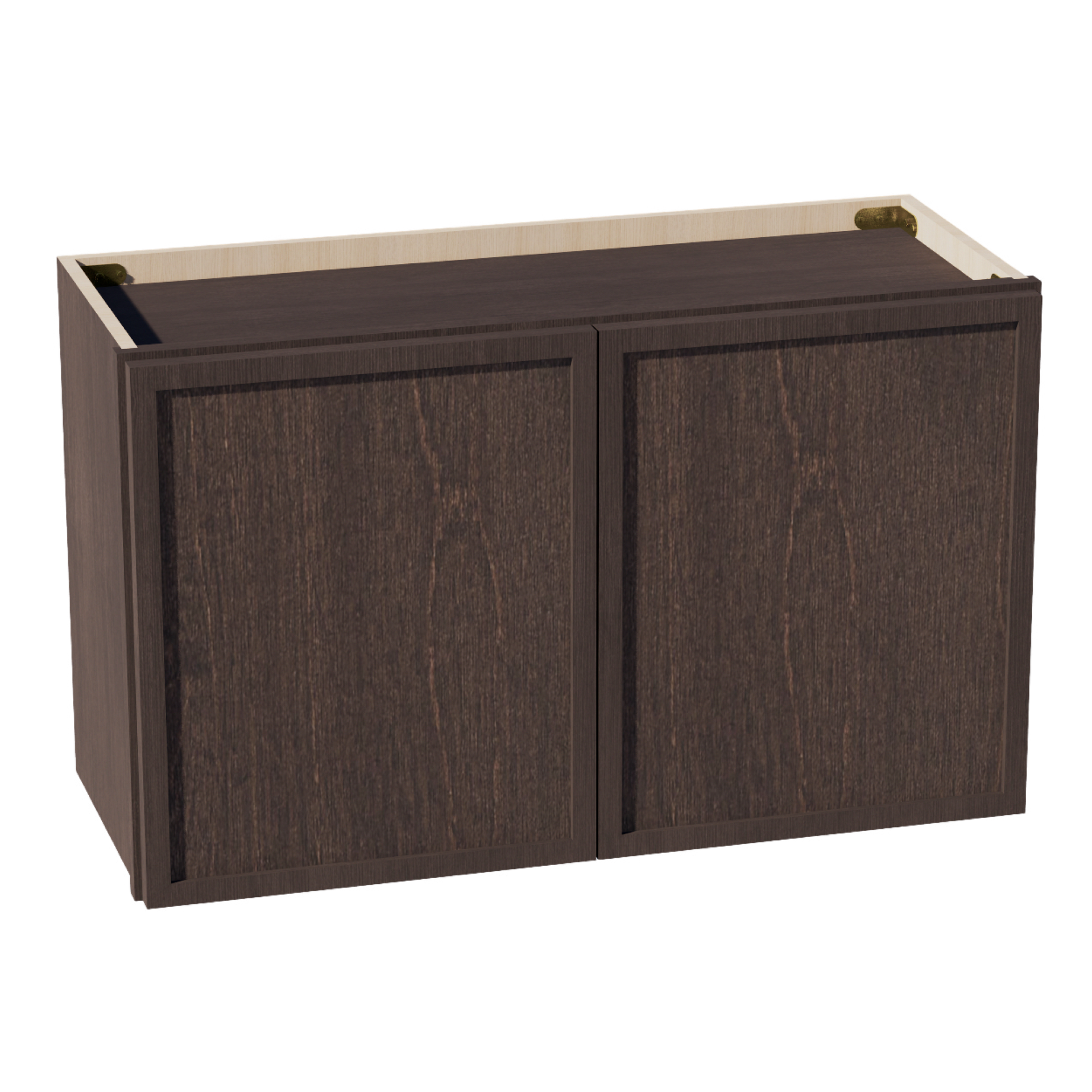 W3018-SSE  Wall Cabinet 2 Doors & 2 Shelves - Slim Shaker Style - Espresso   30"W x 18"H x 12"D