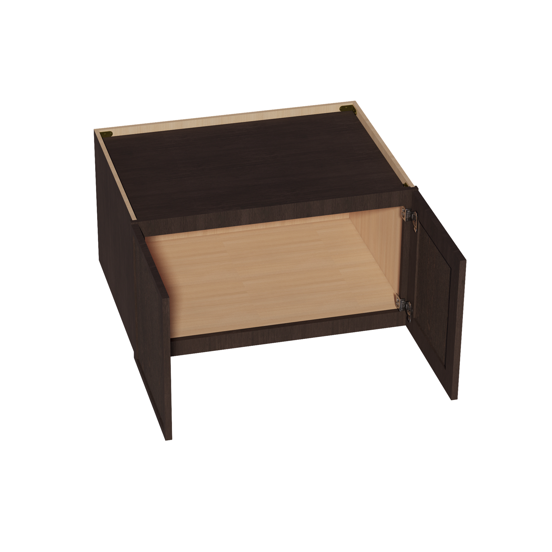 W3318-SSE  Wall Cabinet 2 Doors & 2 Shelves - Slim Shaker Style - Espresso   33"W x 18"H x 12"D
