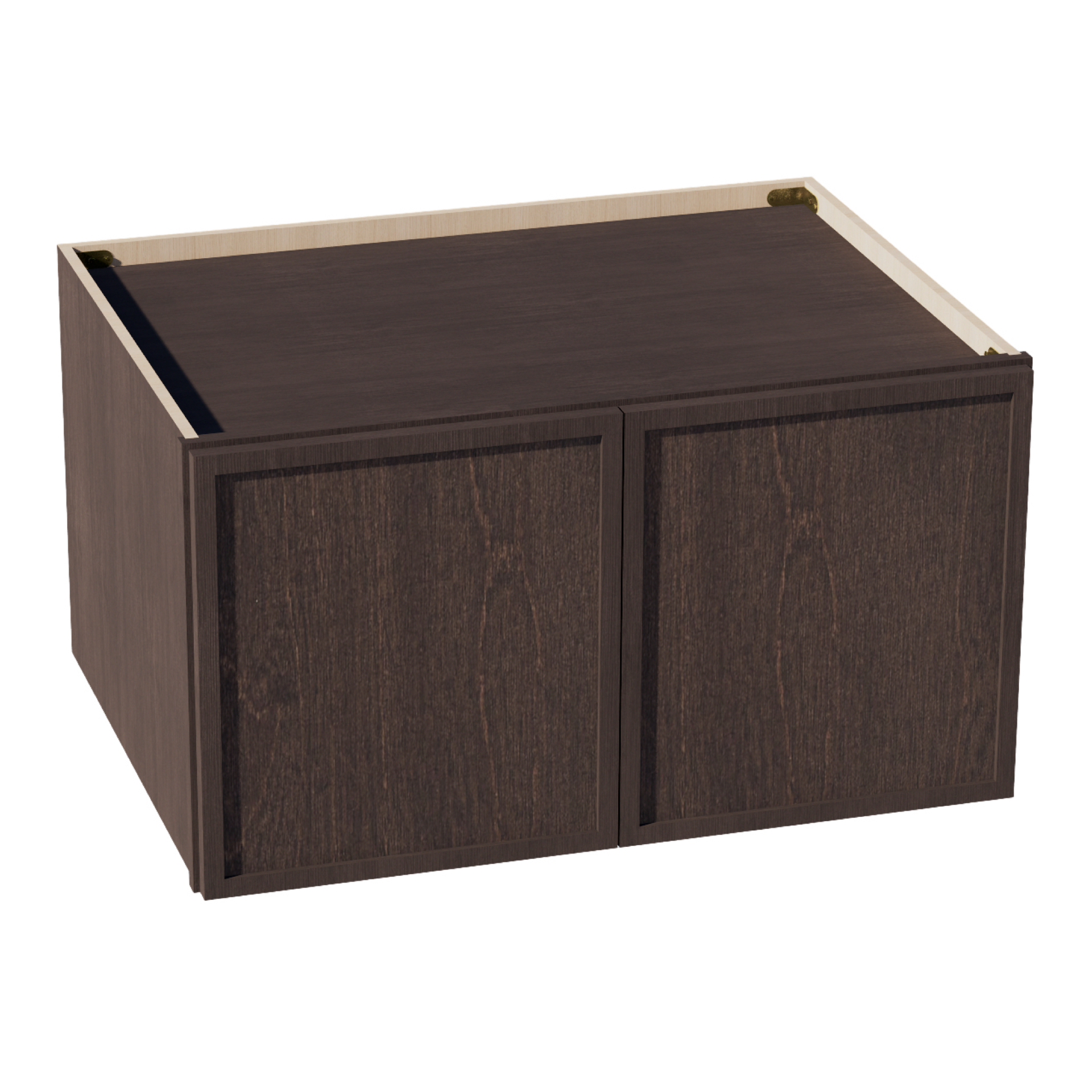 W3318-SSE  Wall Cabinet 2 Doors & 2 Shelves - Slim Shaker Style - Espresso   33"W x 18"H x 12"D