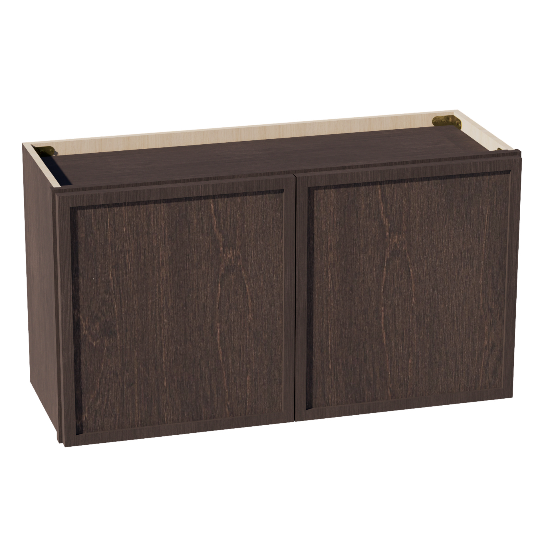 W331824-SSE  Wall Cabinet 2 Doors & 2 Shelves - Slim Shaker Style - Espresso   33"W x 18"H x 24"D