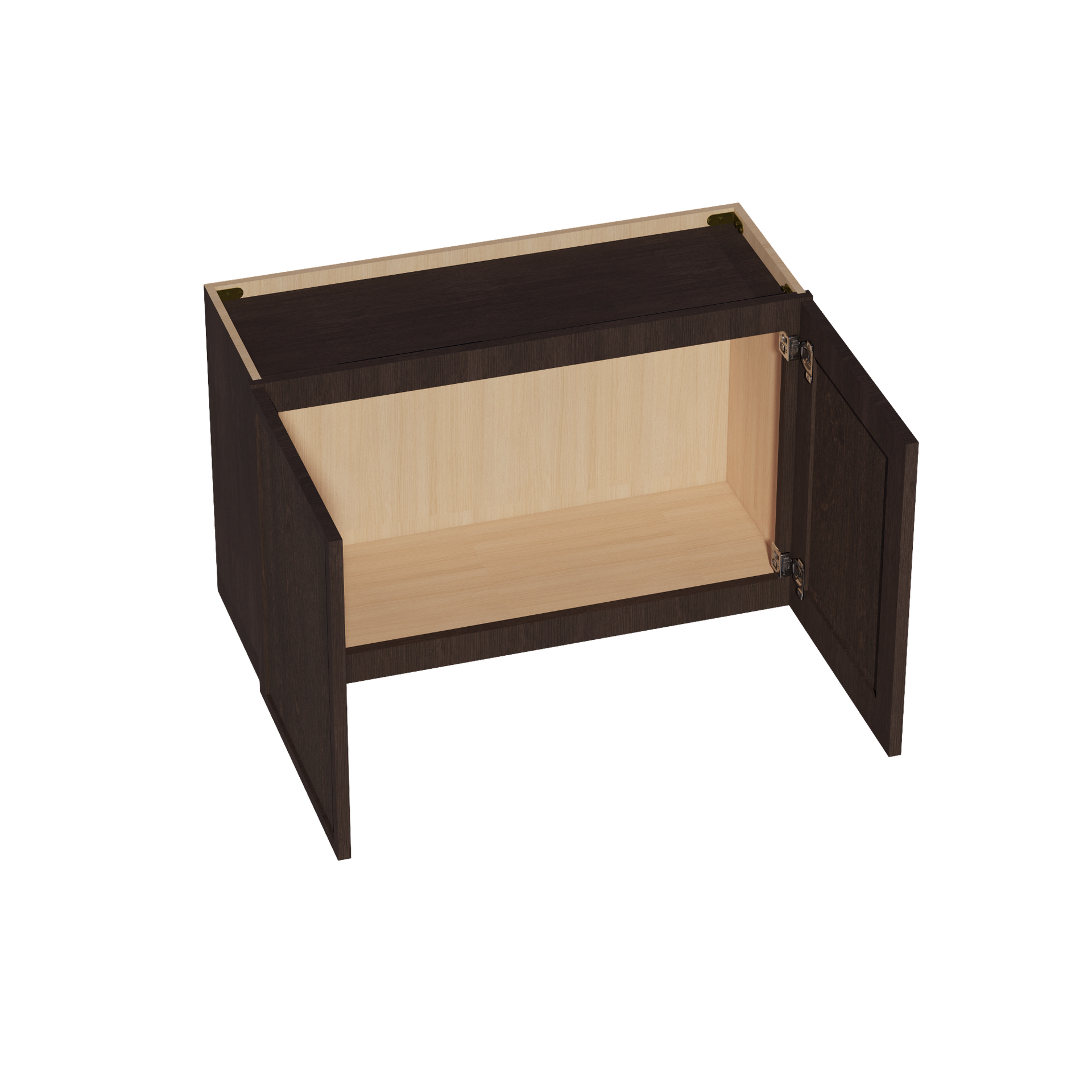 W3321-SSE  Wall Cabinet 2 Doors & 2 Shelves - Slim Shaker Style - Espresso   33"W x 21"H x 12"D