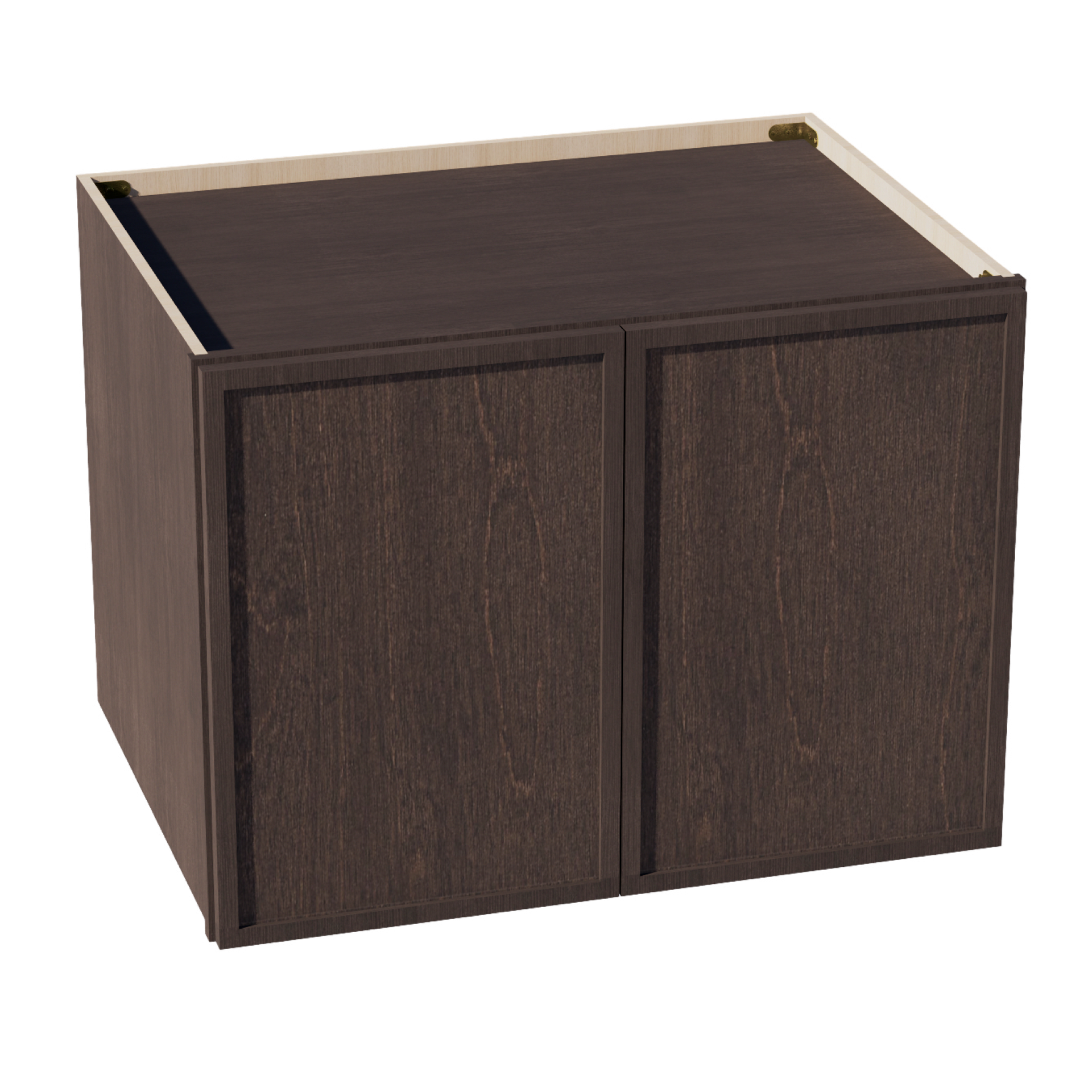 W3324-SSE  Wall Cabinet 2 Doors & 2 Shelves - Slim Shaker Style - Espresso   33"W x 24"H x 12"D