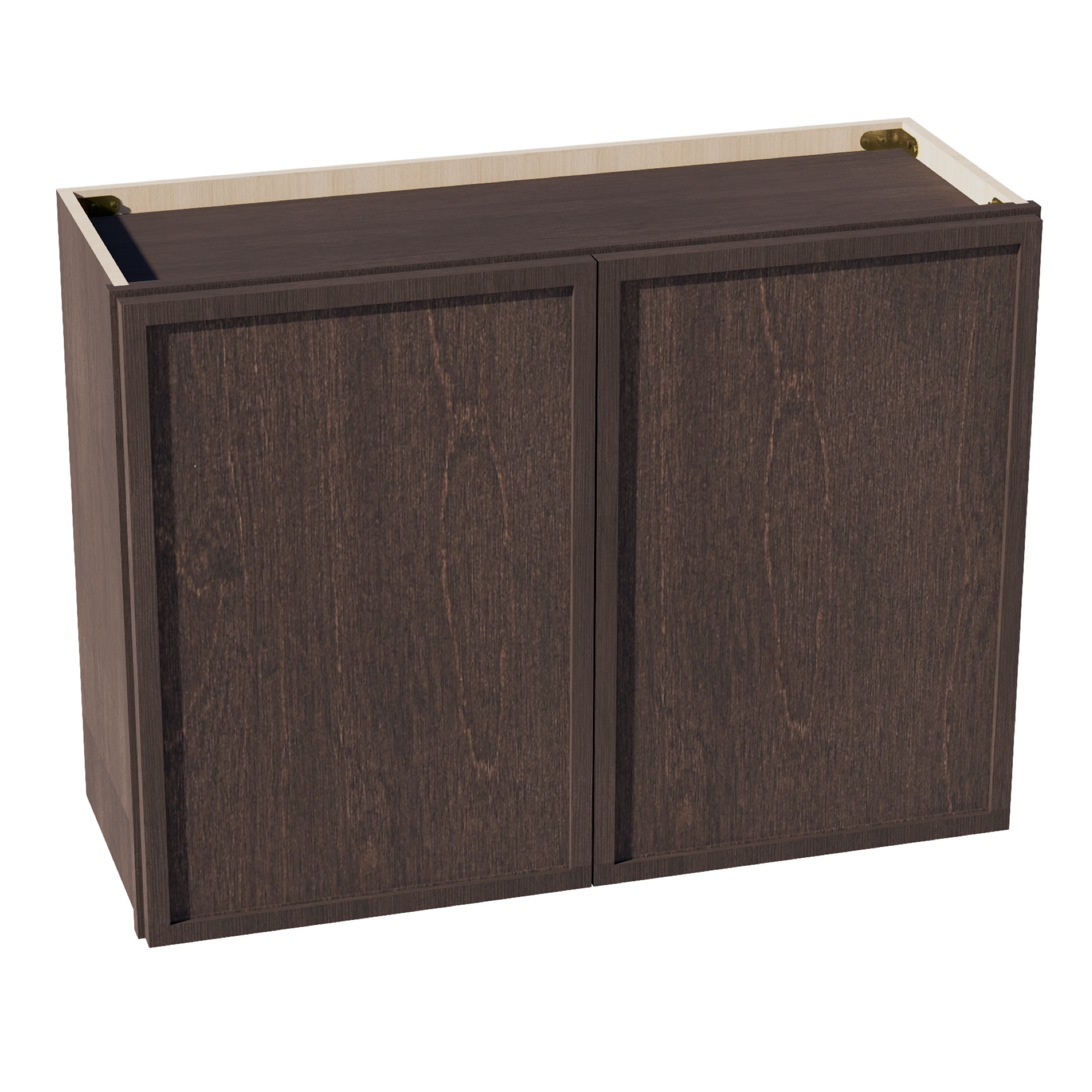 W332424-SSE  Wall Cabinet 2 Doors & 2 Shelves - Slim Shaker Style - Espresso   33"W x 24"H x 24"D