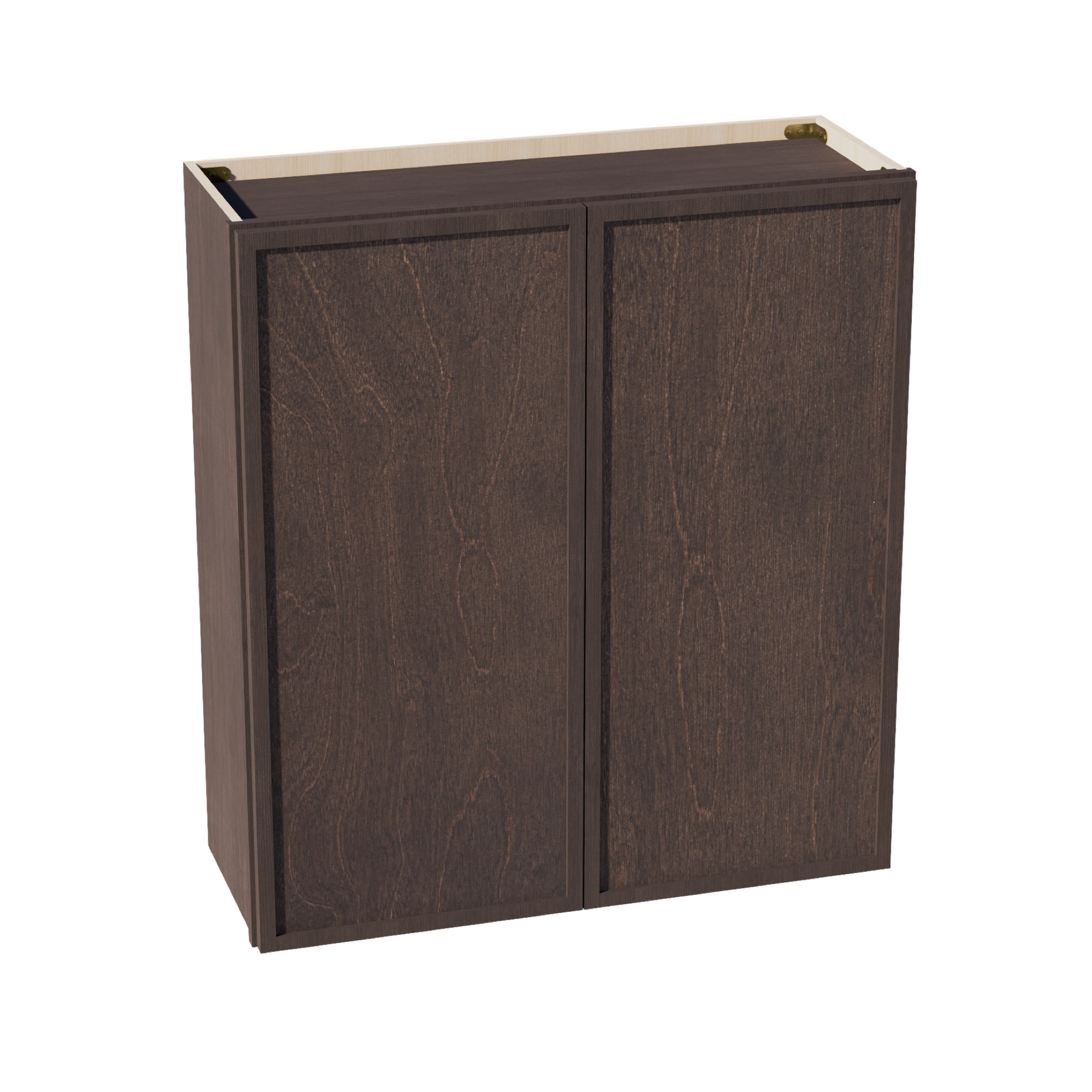 W3336-SSE  Wall Cabinet 2 Doors & 2 Shelves - Slim Shaker Style - Espresso   33"W x 36"H x 12"D