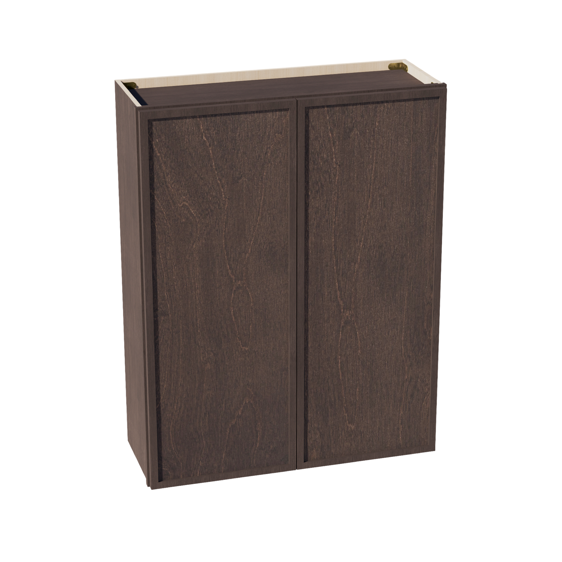 W3342-SSE  Wall Cabinet 2 Doors & 2 Shelves - Slim Shaker Style - Espresso   33"W x 42"H x 12"D