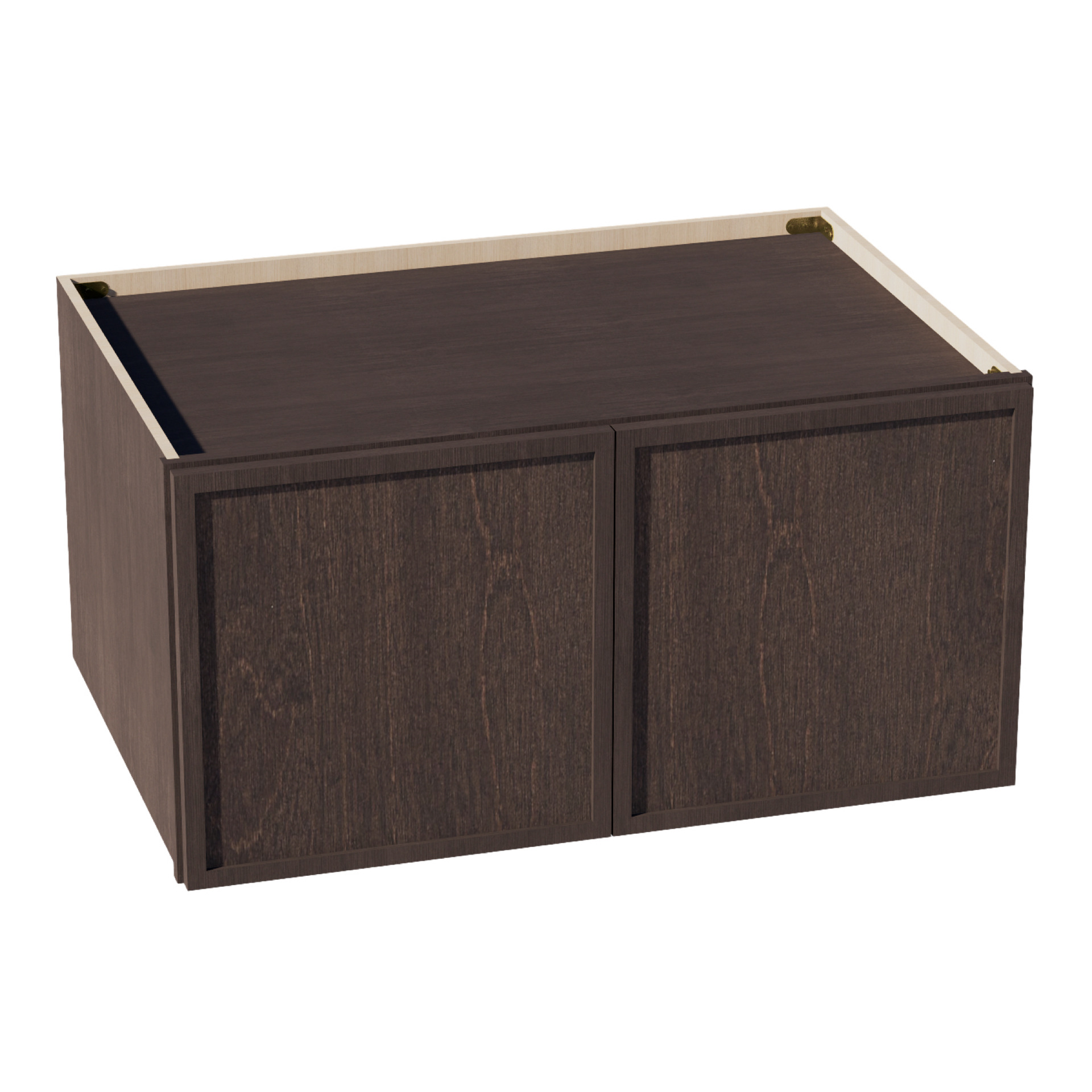W3618-SSE  Wall Cabinet 2 Doors & 2 Shelves - Slim Shaker Style - Espresso   36"W x 18"H x 12"D