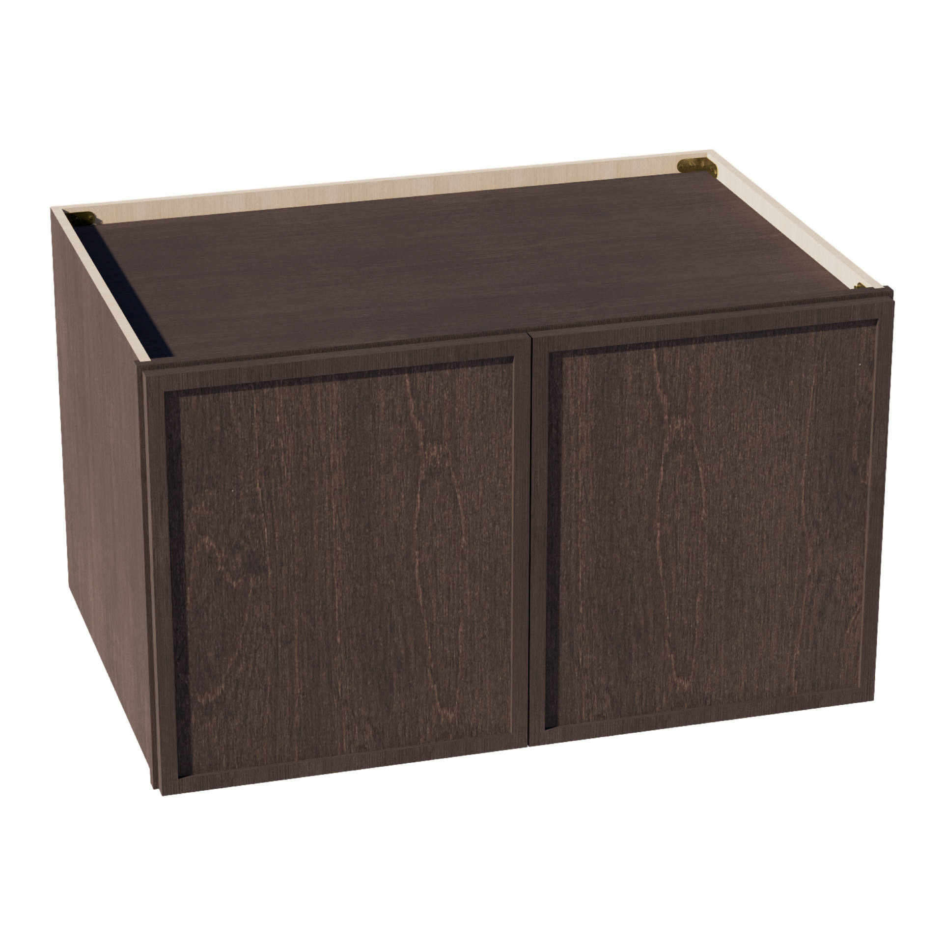 W3621-SSE  Wall Cabinet 2 Doors & 2 Shelves - Slim Shaker Style - Espresso   36"W x 21"H x 12"D