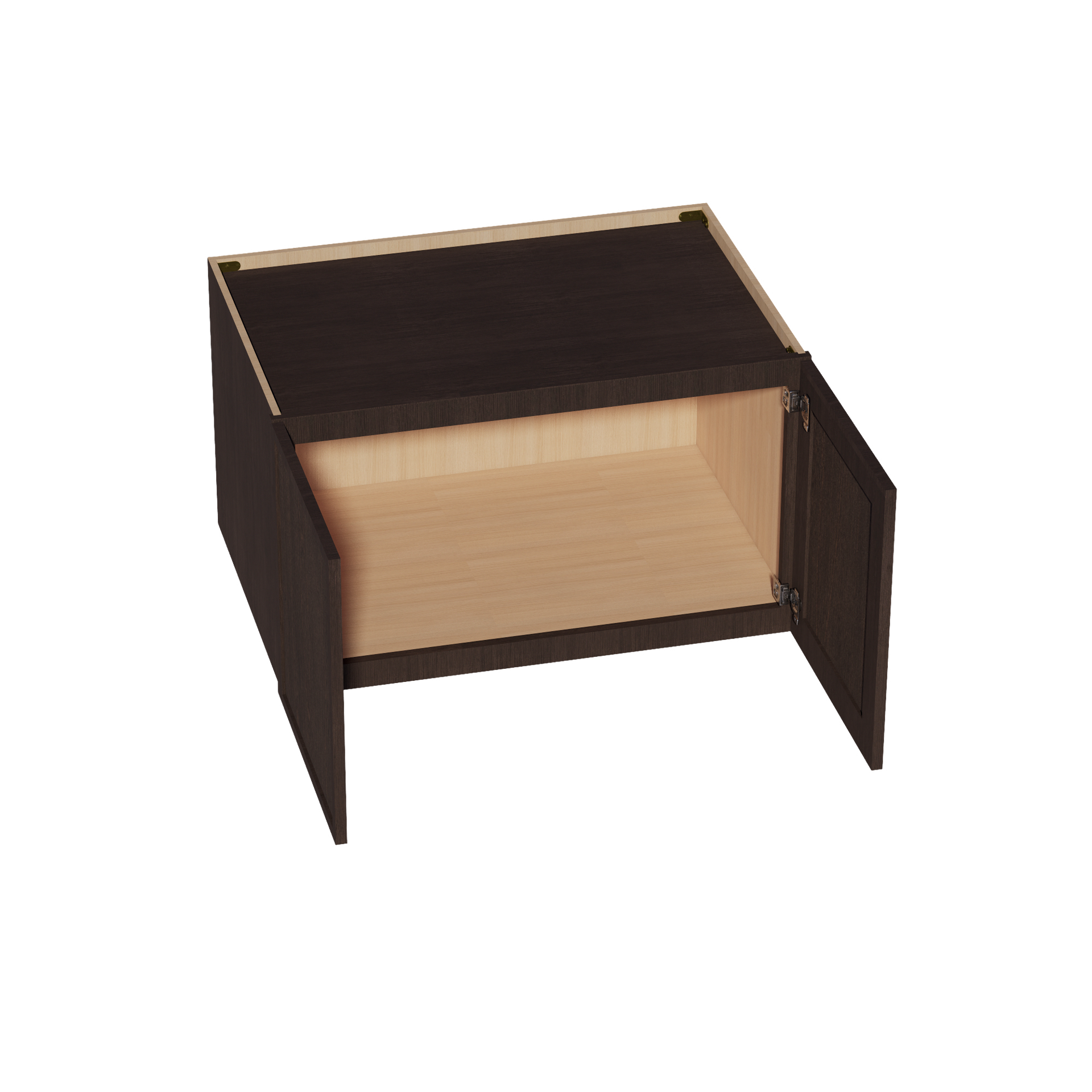 W3621-SSE  Wall Cabinet 2 Doors & 2 Shelves - Slim Shaker Style - Espresso   36"W x 21"H x 12"D