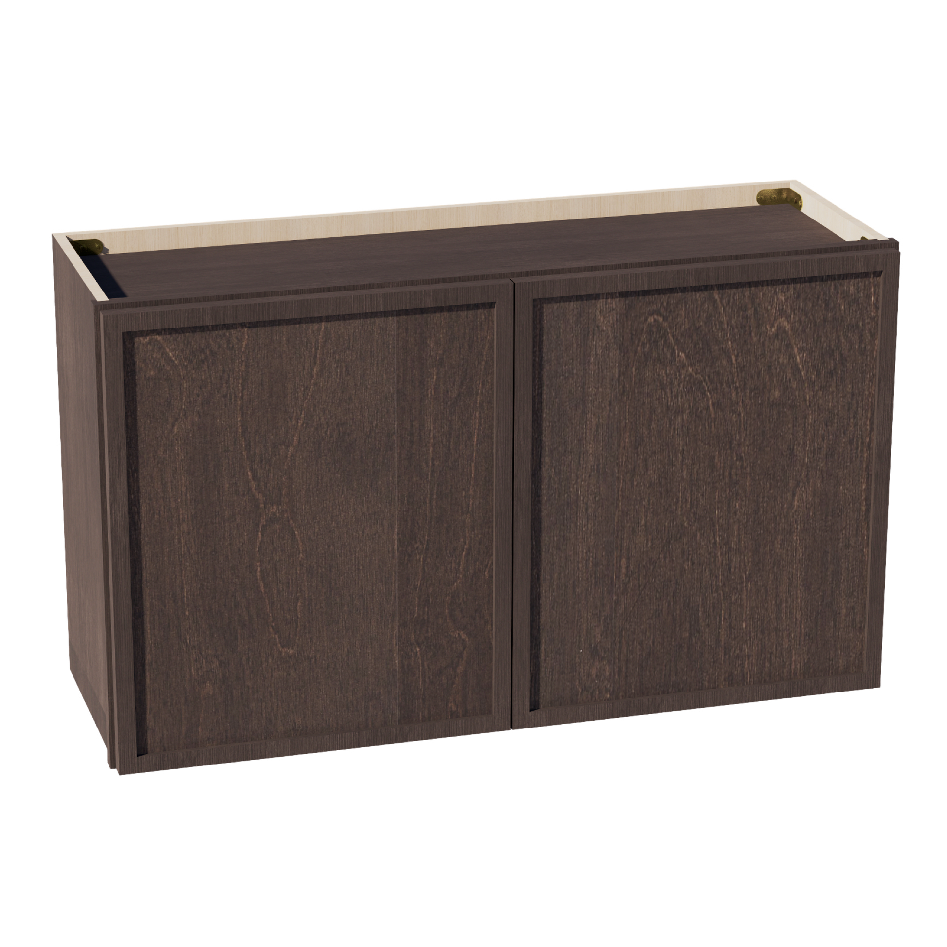 W362124-SSE  Wall Cabinet 2 Doors & 2 Shelves - Slim Shaker Style - Espresso   36"W x 21"H x 24"D