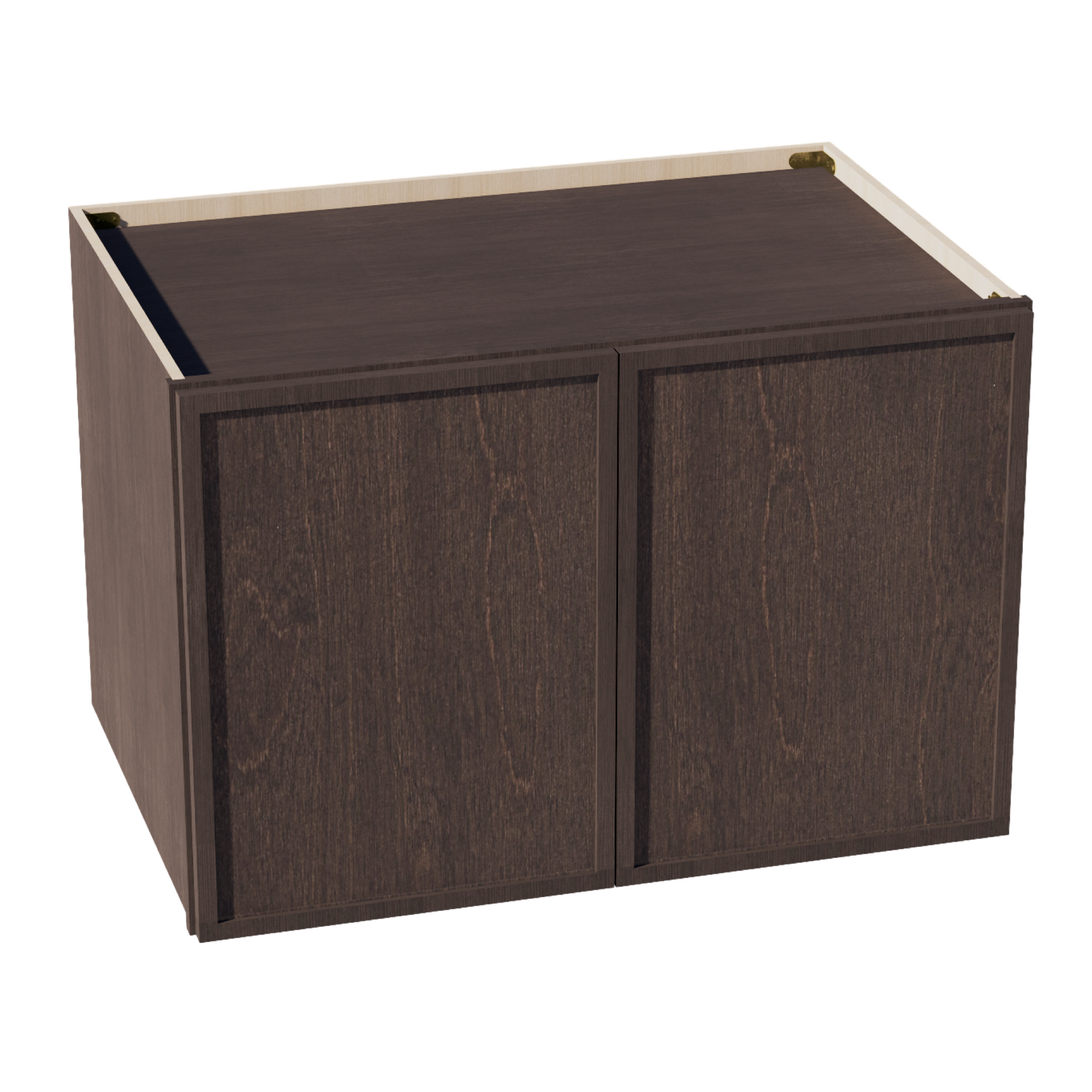 W3624-SSE  Wall Cabinet 2 Doors & 2 Shelves - Slim Shaker Style - Espresso   36"W x 21"H x 12"D
