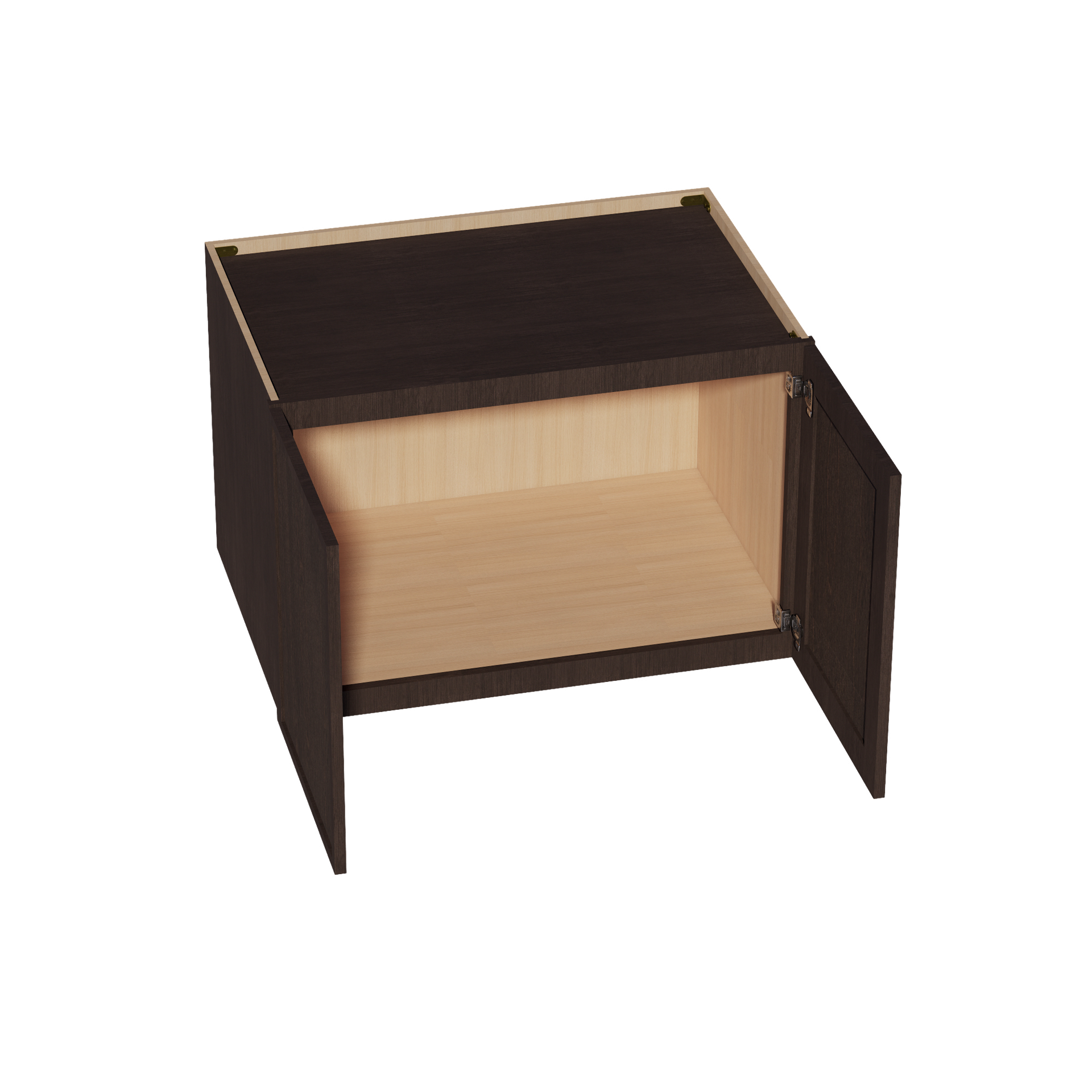W3624-SSE  Wall Cabinet 2 Doors & 2 Shelves - Slim Shaker Style - Espresso   36"W x 21"H x 12"D
