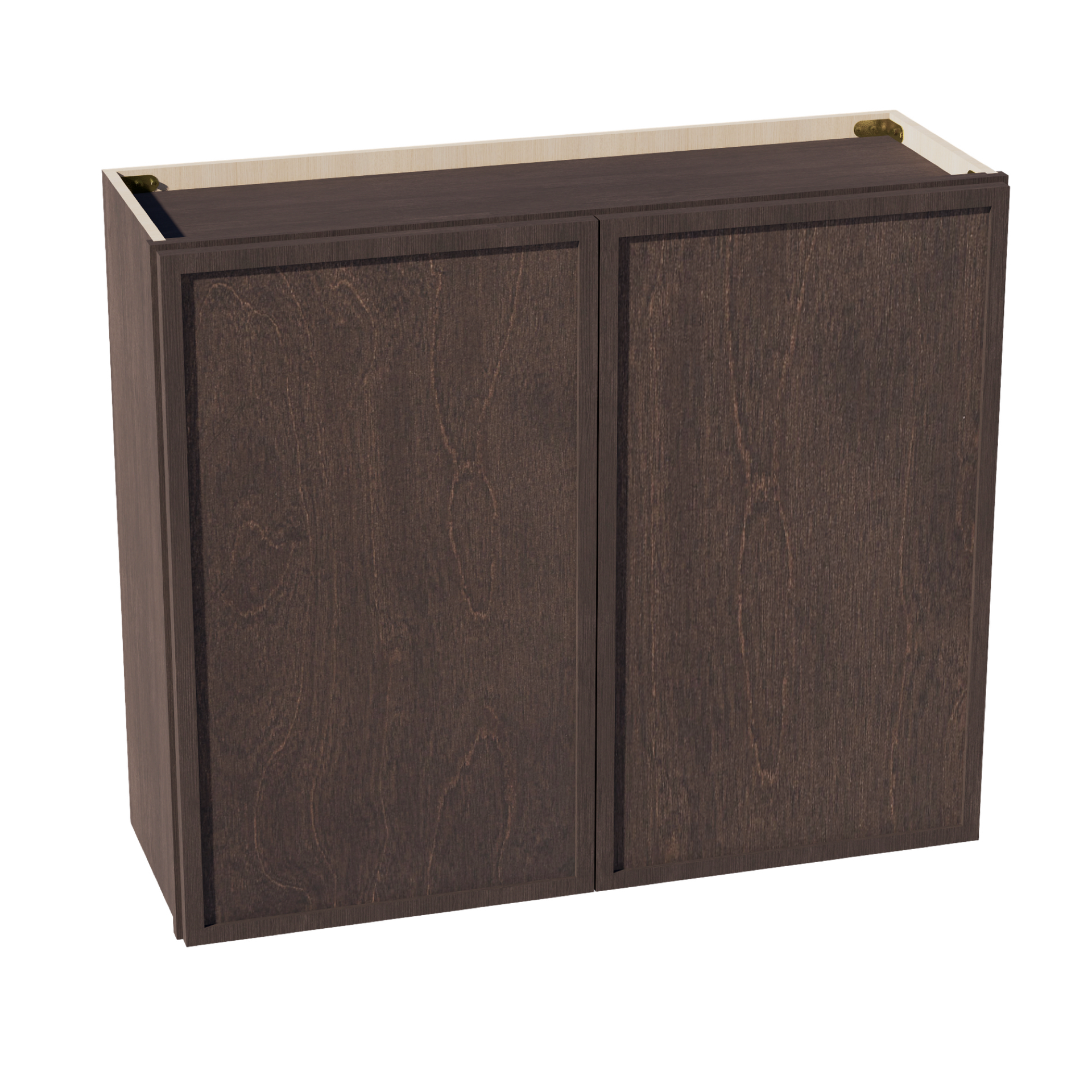 W3630-SSE  Wall Cabinet 2 Doors & 2 Shelves - Slim Shaker Style - Espresso   36"W x 30"H x 12"D