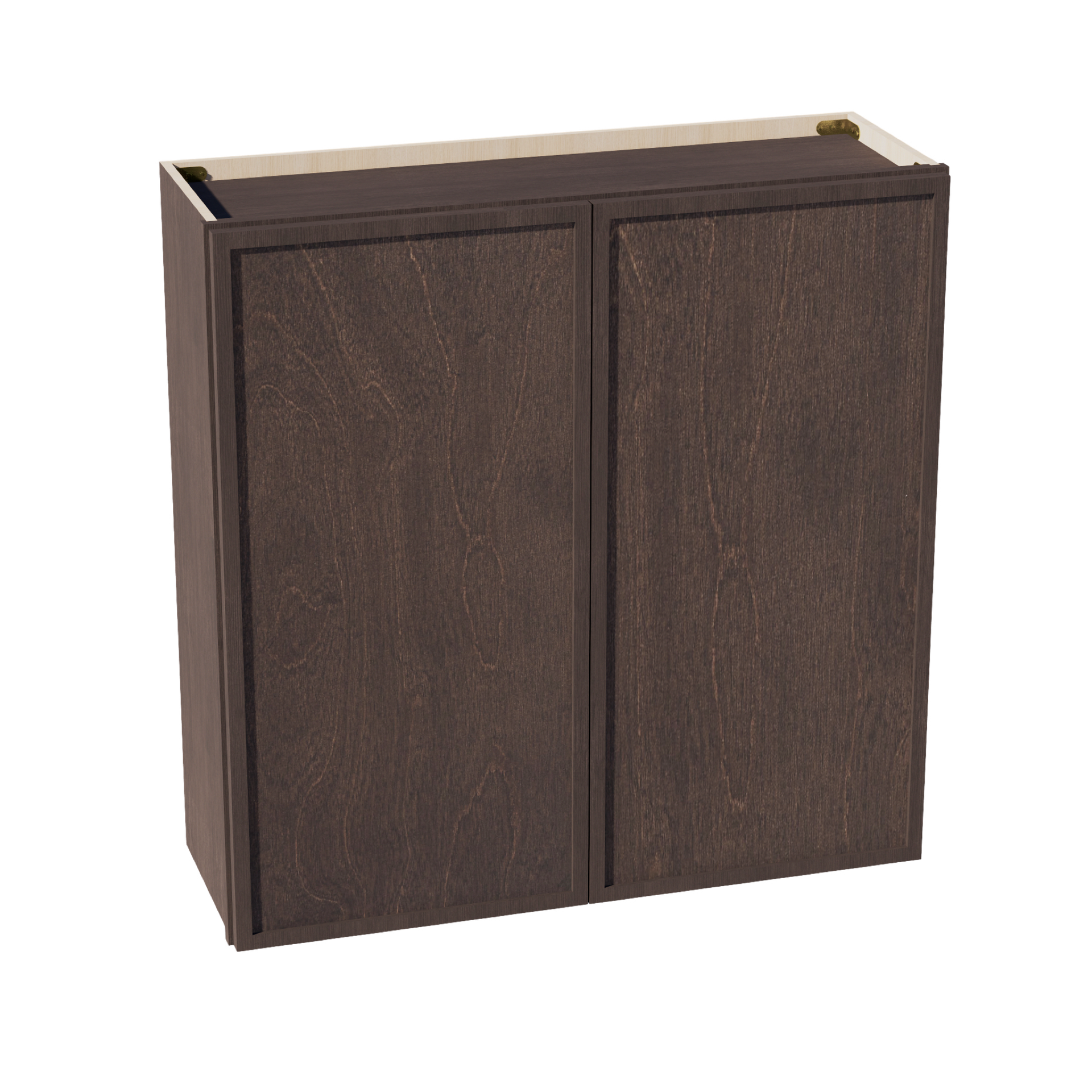 W3636-SSE  Wall Cabinet 2 Doors & 2 Shelves - Slim Shaker Style - Espresso   36"W x 36"H x 12"D