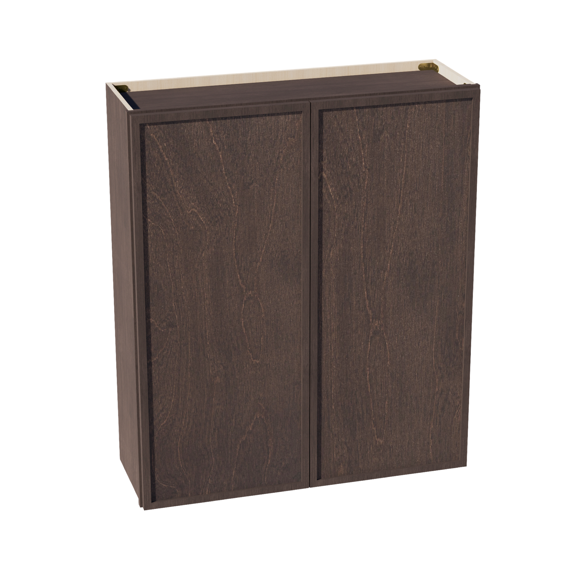 W3642-SSE  Wall Cabinet 2 Doors & 2 Shelves - Slim Shaker Style - Espresso   36"W x 42"H x 12"D