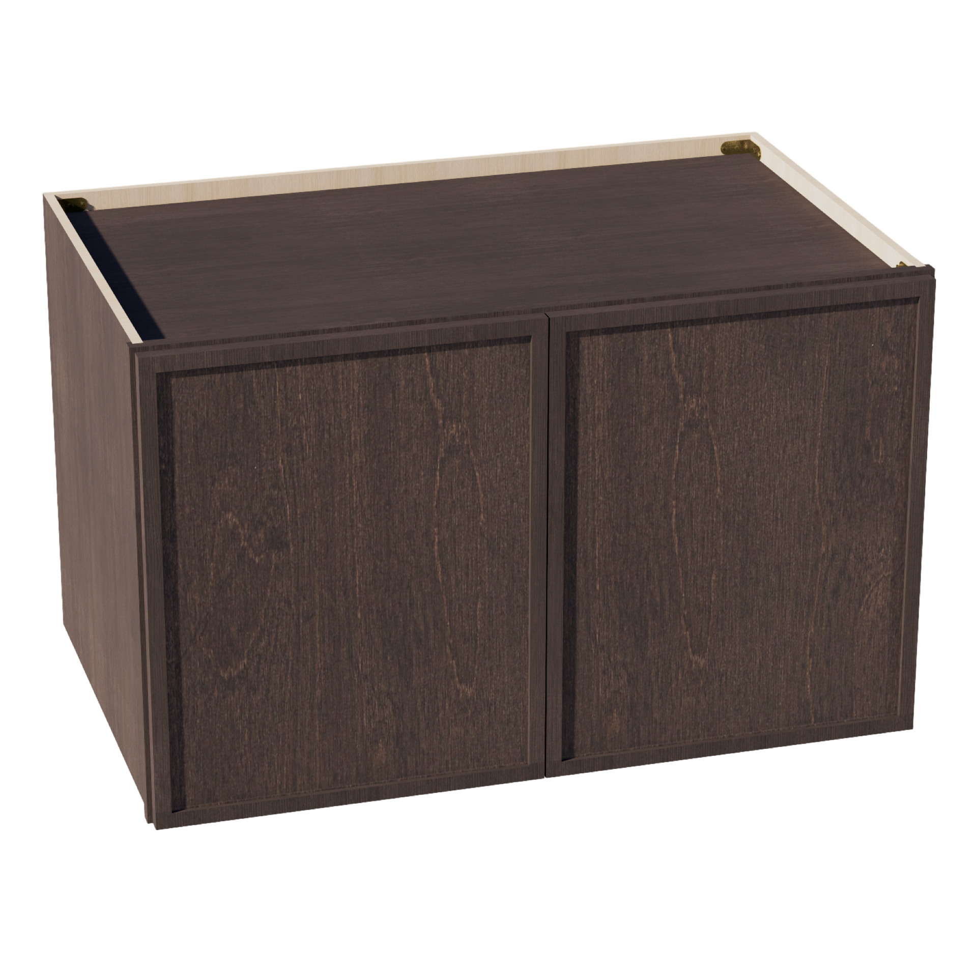 W3924-SSE  Wall Cabinet 2 Doors & 2 Shelves - Slim Shaker Style - Espresso   39"W x 24"H x 12"D