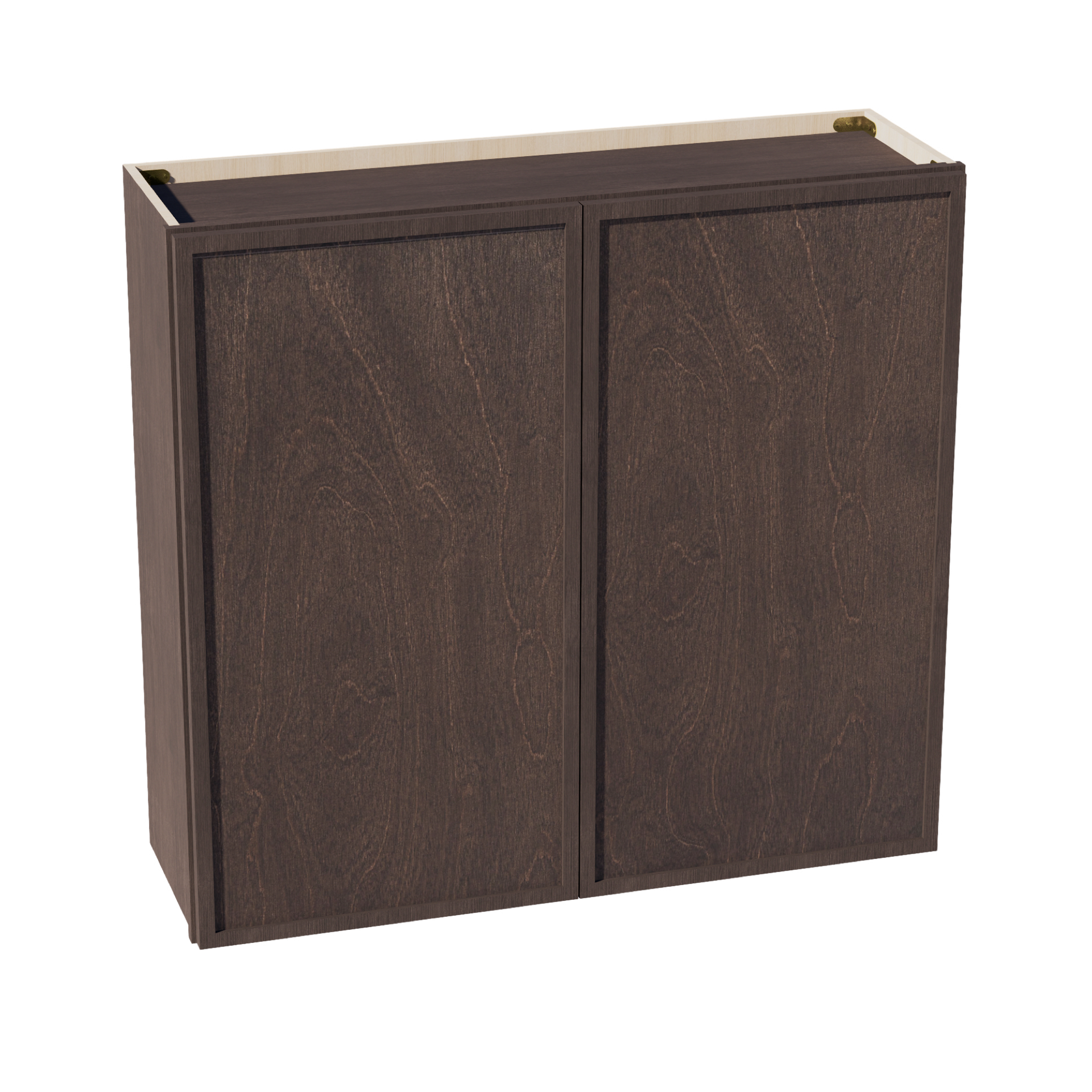 W3936-SSE  Wall Cabinet 2 Doors & 2 Shelves - Slim Shaker Style - Espresso   39"W x 36"H x 12"D