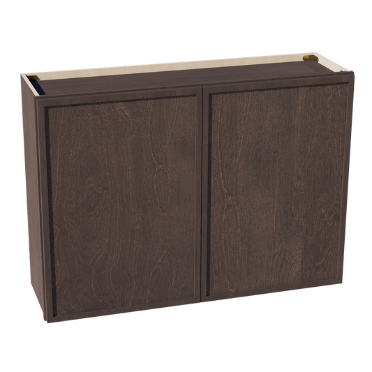 W4230-SSE  Wall Cabinet 2 Doors & 2 Shelves - Slim Shaker Style - Espresso   42"W x 30"H x 12"D