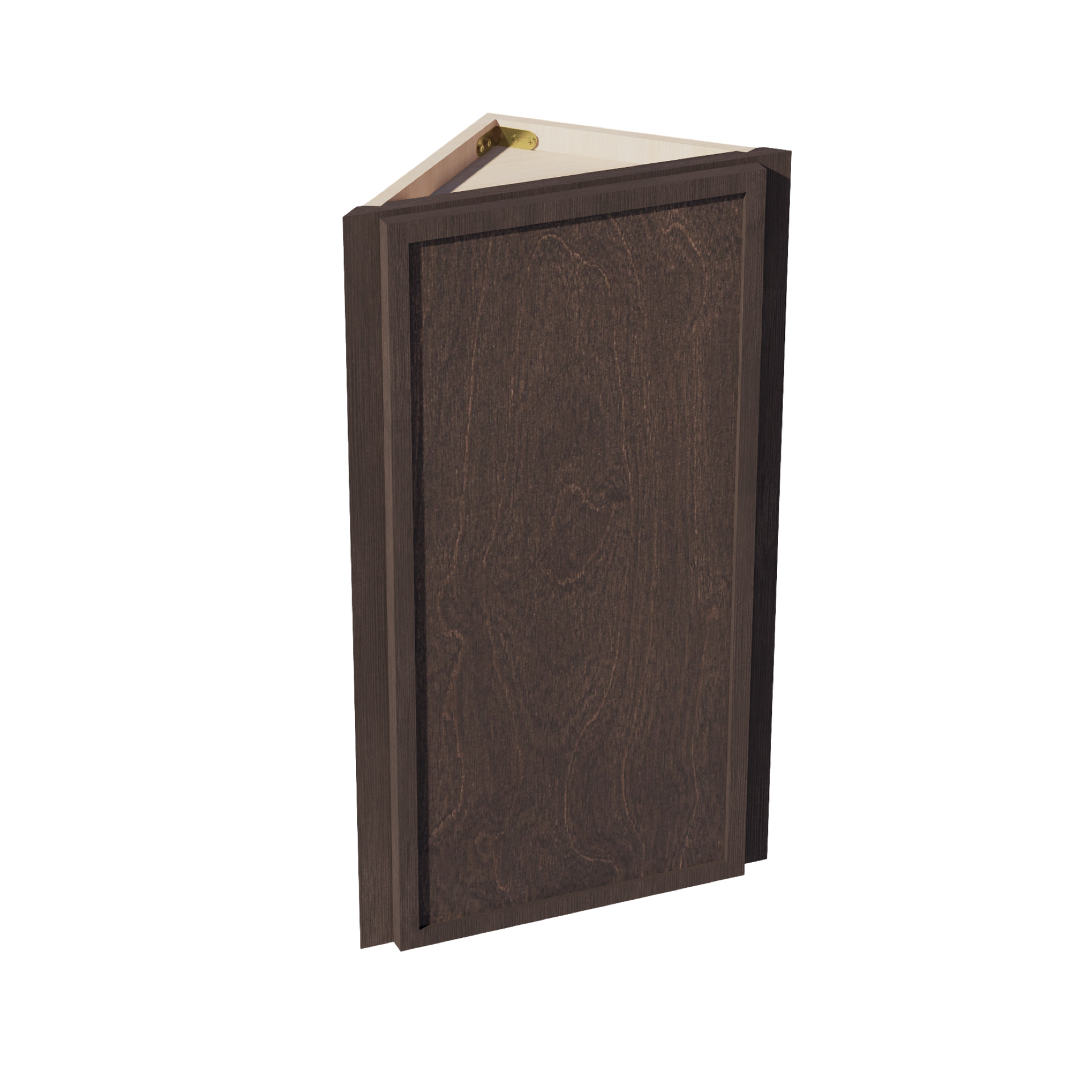 WAE1230-SSE  Wall Angle End Cabinet 1 Door & 2 Shelves - Slim Shaker Style - Espresso   12"W x 30"H x 12"D