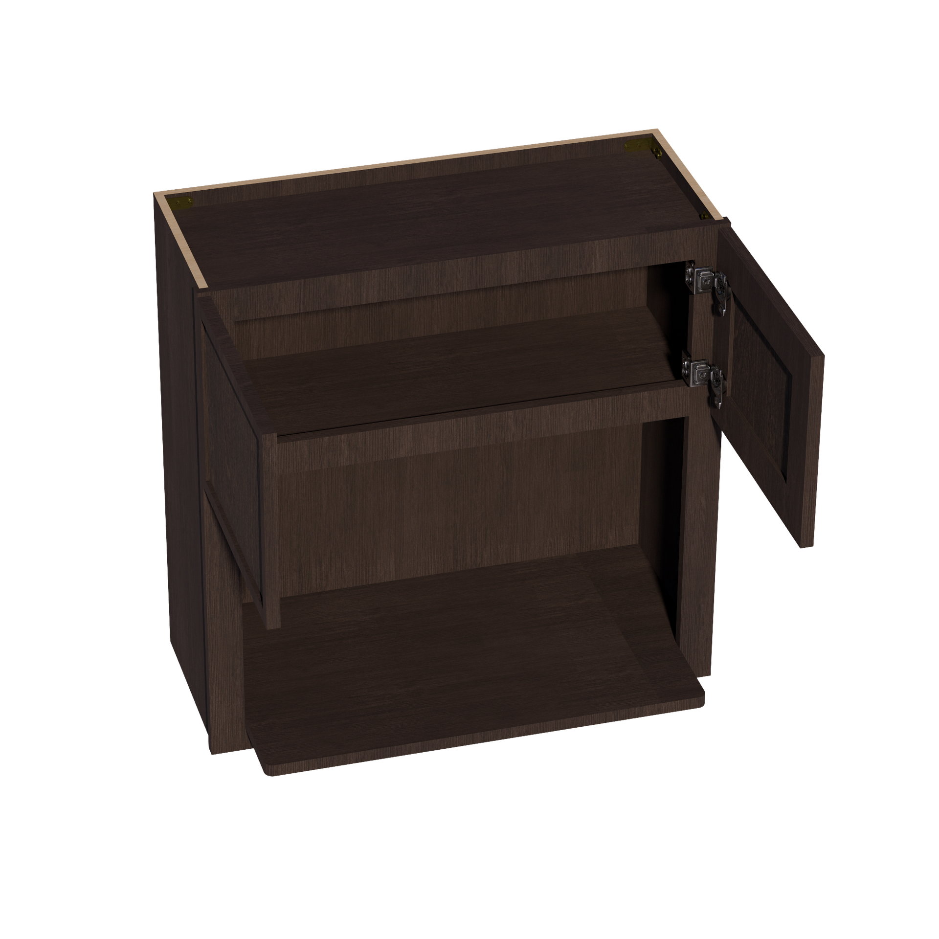 WM3030-SSE  Wall Cabinets 2 Doors Wall Built-in Microwave  - Slim Shaker Style - Espresso   30"W x 30"H x 12"D