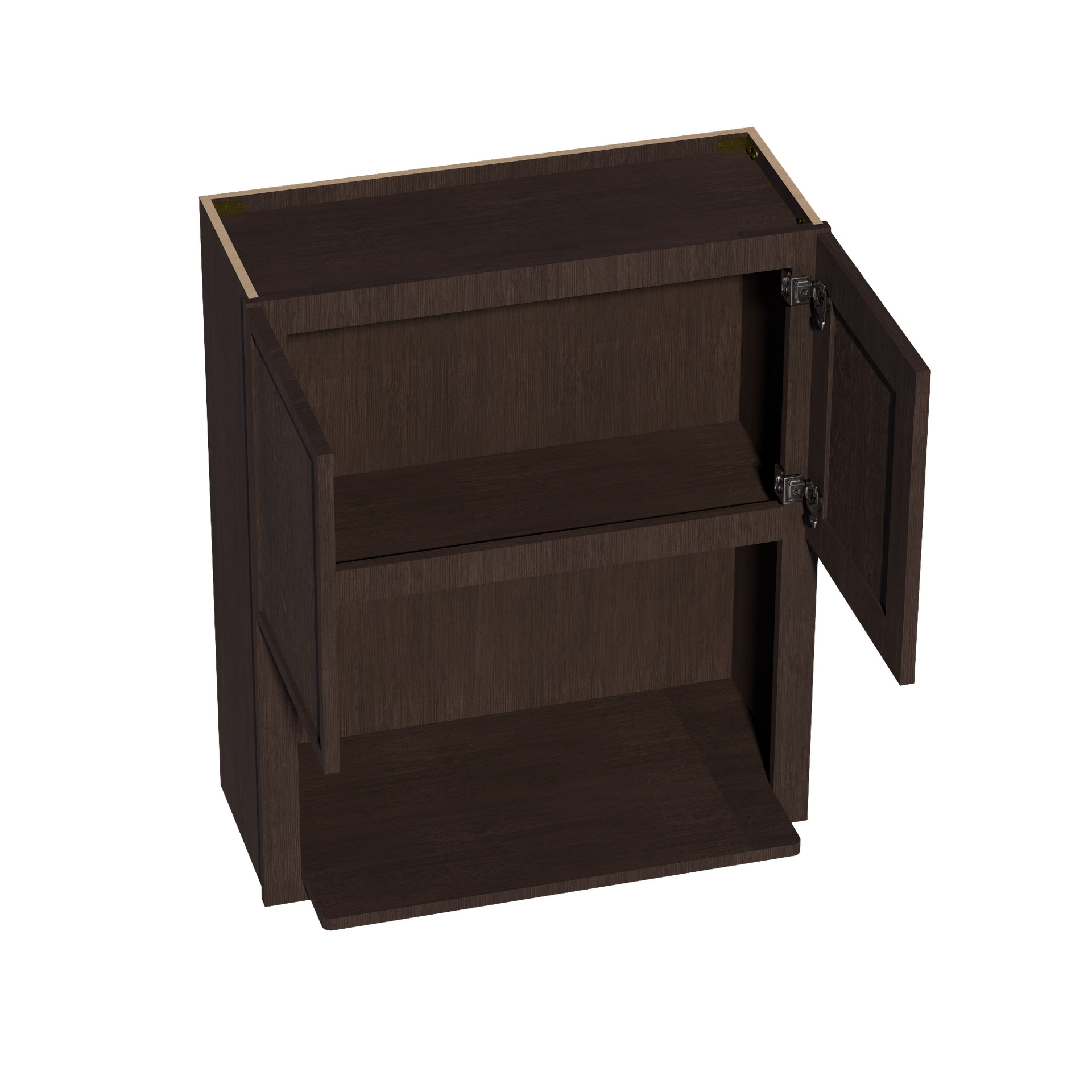 WM3036-SSE  Wall Cabinets 2 Doors Wall Built-in Microwave  - Slim Shaker Style - Espresso   30"W x 36"H x 12"D