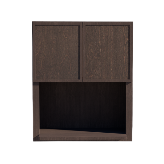 WM3036-SSE  Wall Cabinets 2 Doors Wall Built-in Microwave  - Slim Shaker Style - Espresso   30"W x 36"H x 12"D