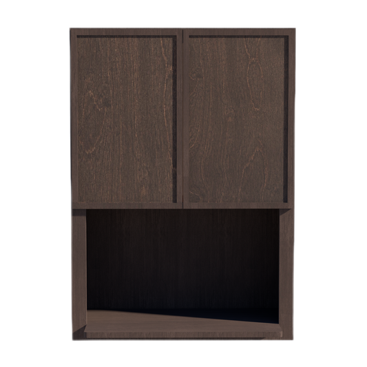 WM3042-SSE  Wall Cabinets 2 Doors Wall Built-in Microwave  - Slim Shaker Style - Espresso   30"W x 42"H x 12"D